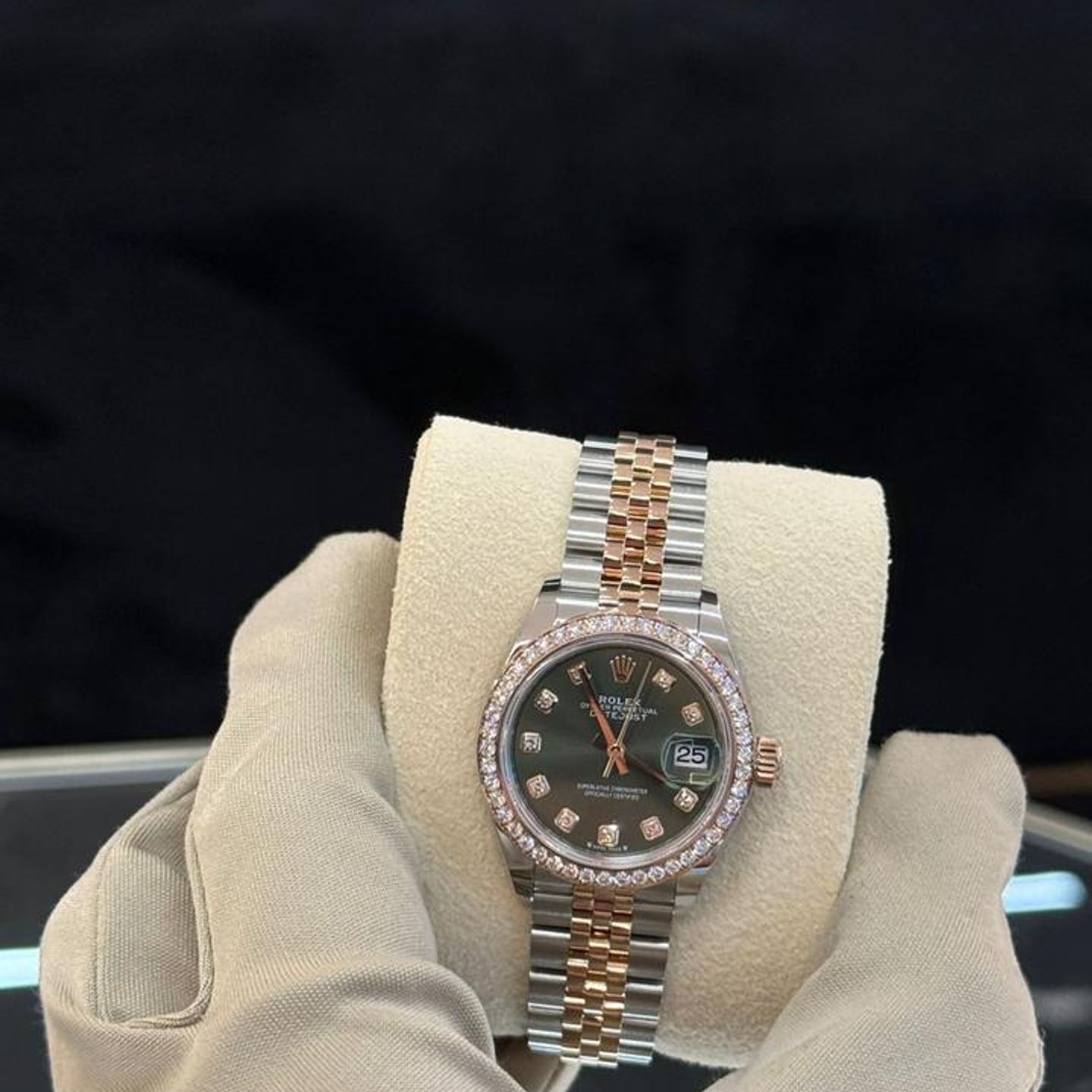 Rolex Lady-Datejust 279381RBR G GREEN JUB - (9/10)
