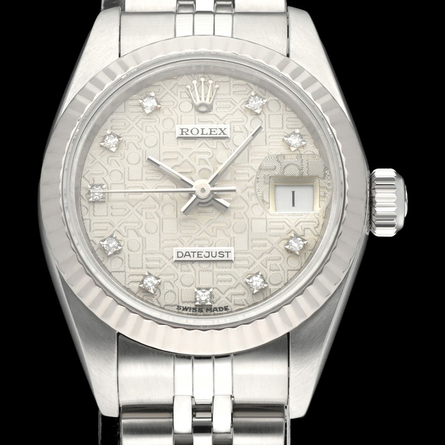 Rolex Lady-Datejust 69174 (1993) - Zilver wijzerplaat 26mm Staal (1/8)