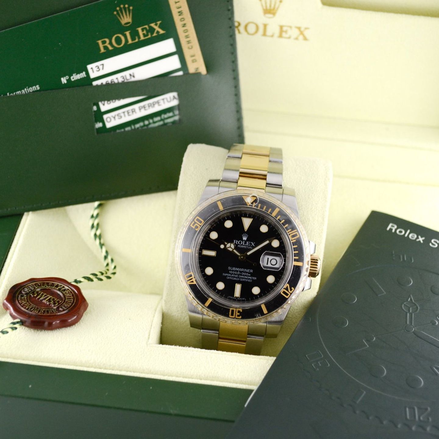 Rolex Submariner Date 116613LN (2016) - 40mm Goud/Staal (7/7)