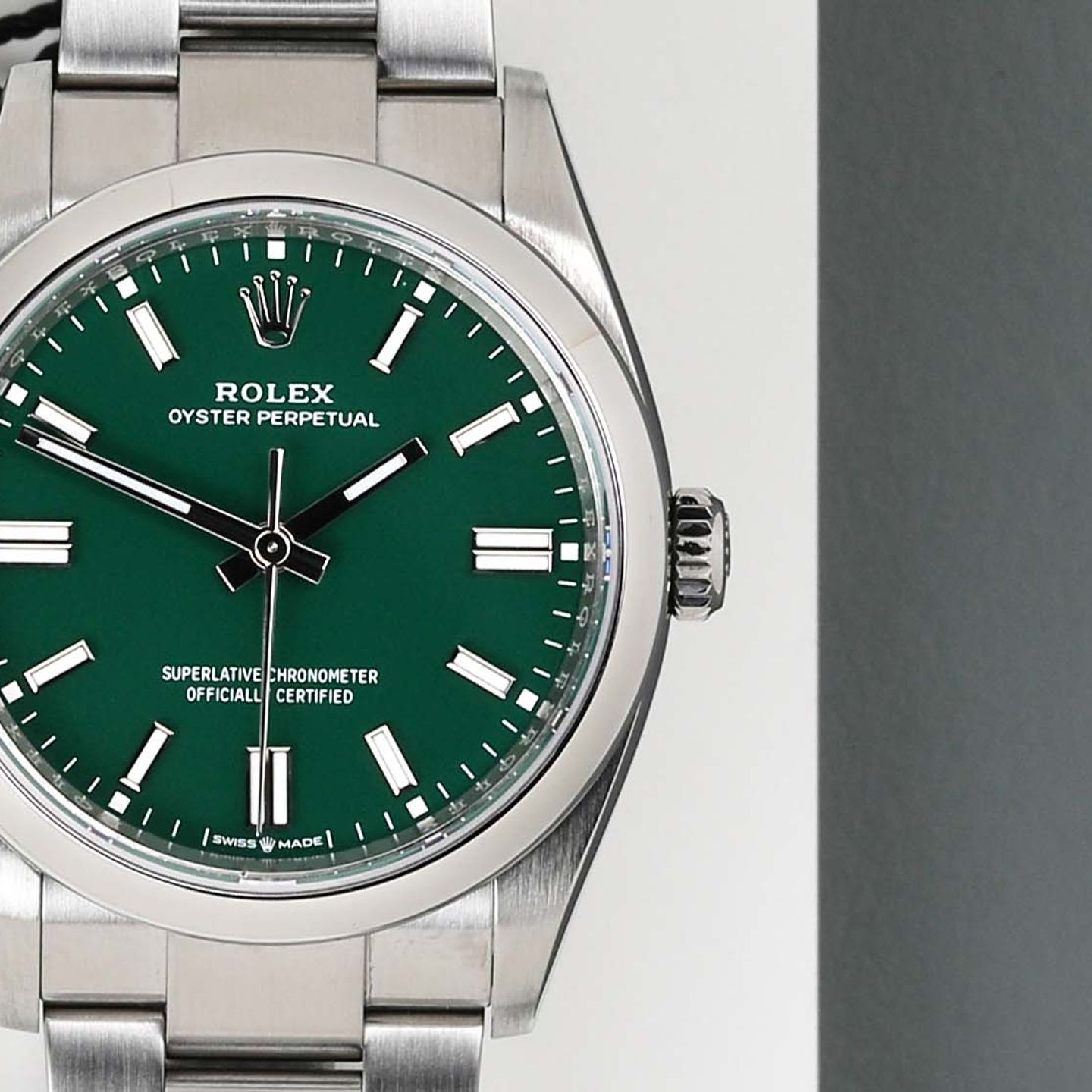 Rolex Oyster Perpetual 36 126000 (2022) - Green dial 36 mm Steel case (5/8)
