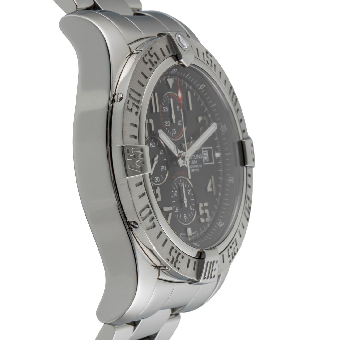 Breitling Super Avenger II A1337111/BC28 (Unknown (random serial)) - Black dial 48 mm Steel case (7/8)