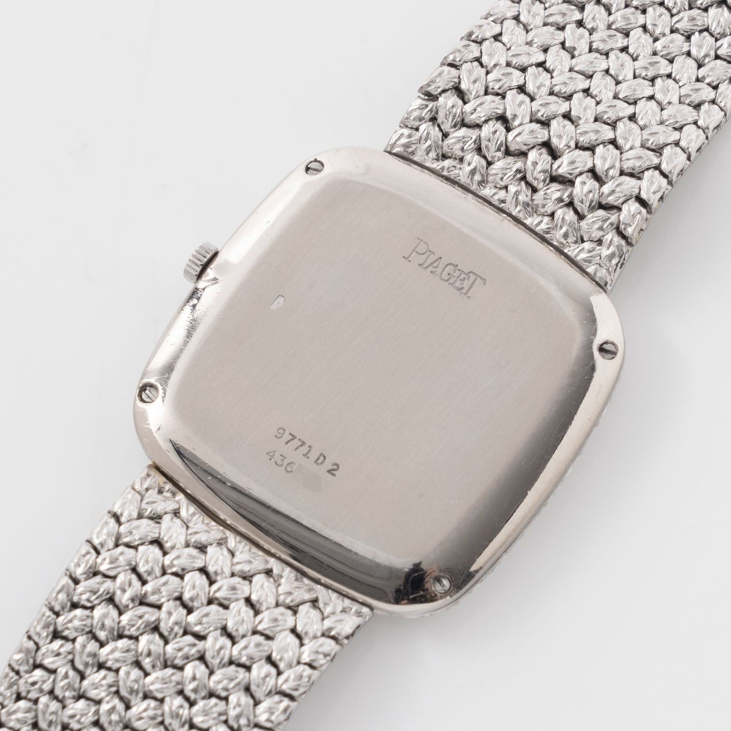 Piaget Vintage 9771 (1980) - Black dial 30 mm White Gold case (8/8)