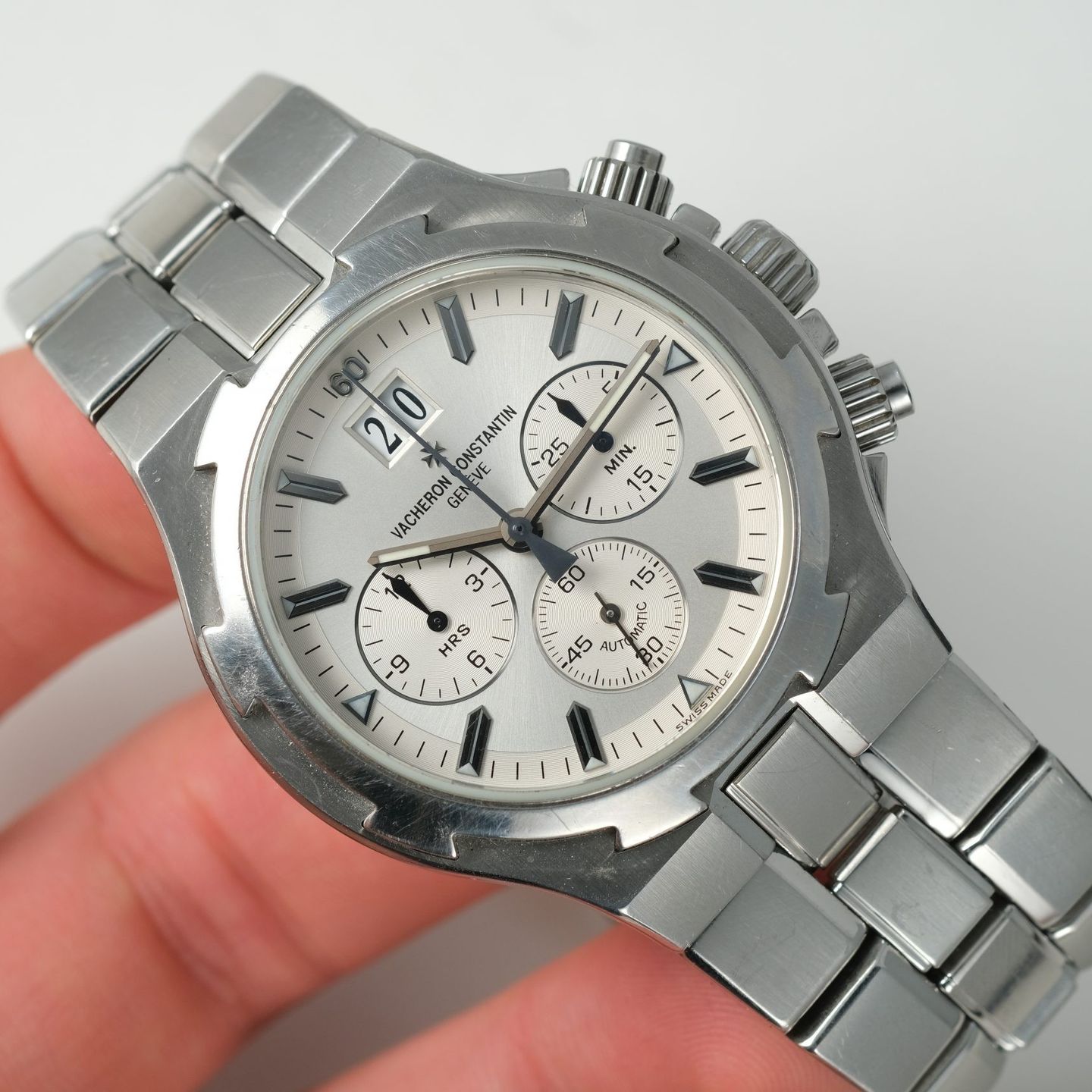 Vacheron Constantin Overseas Chronograph 49140/423A (2000) - Silver dial 40 mm Steel case (6/8)