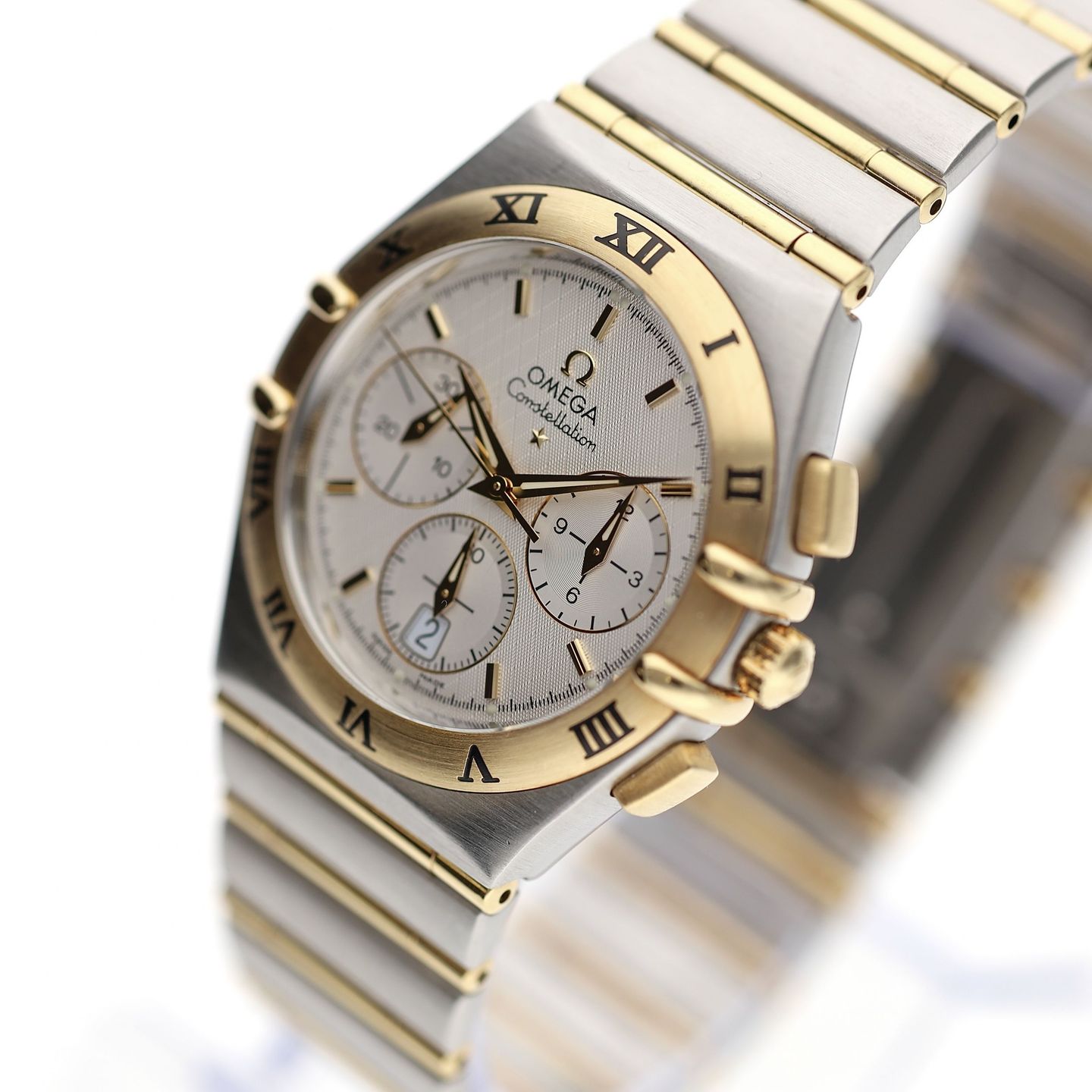 Omega Constellation 1242.30.00 (2010) - Silver dial 39 mm Gold/Steel case (6/8)