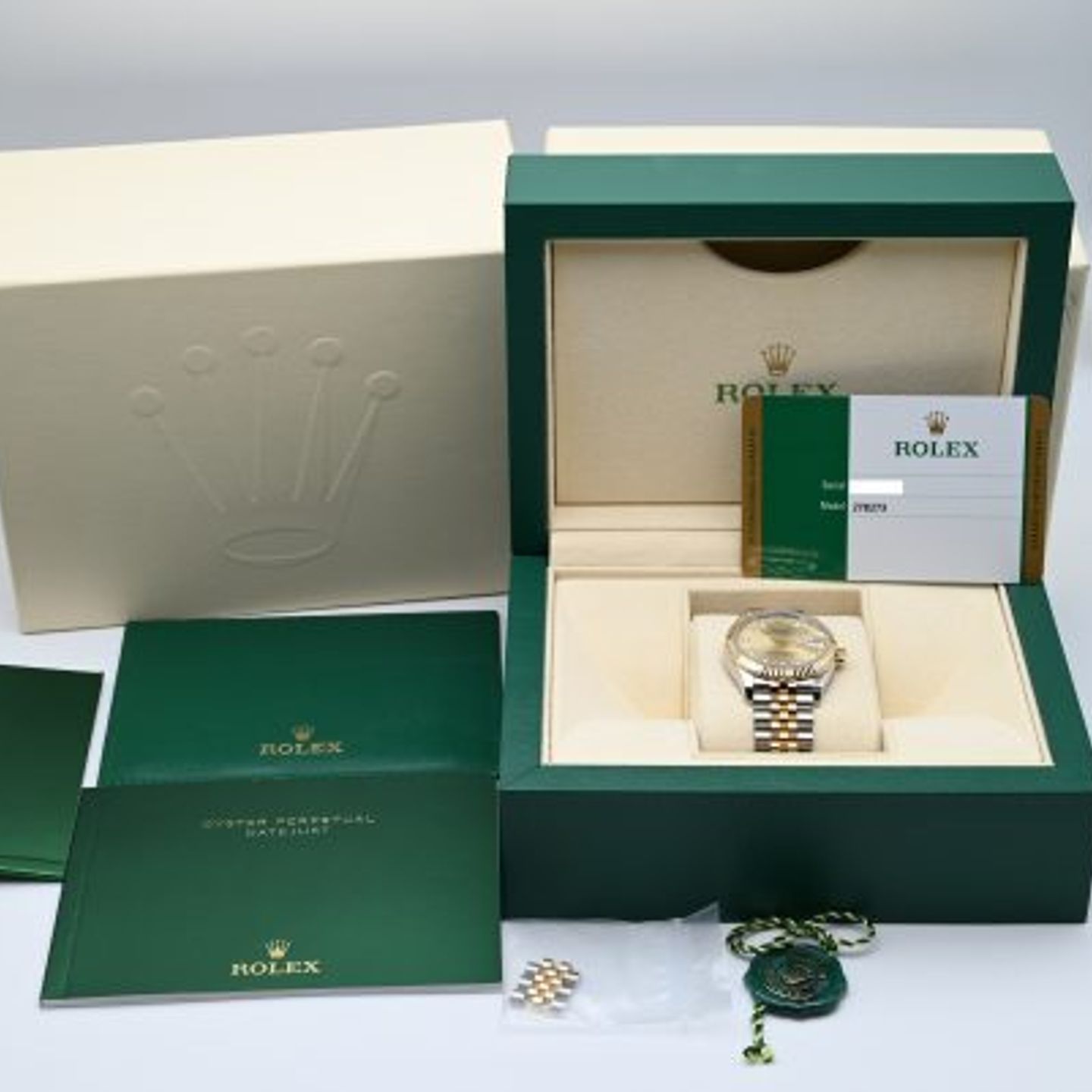 Rolex Datejust 31 278273 (2019) - Champagne dial 31 mm Gold/Steel case (2/8)