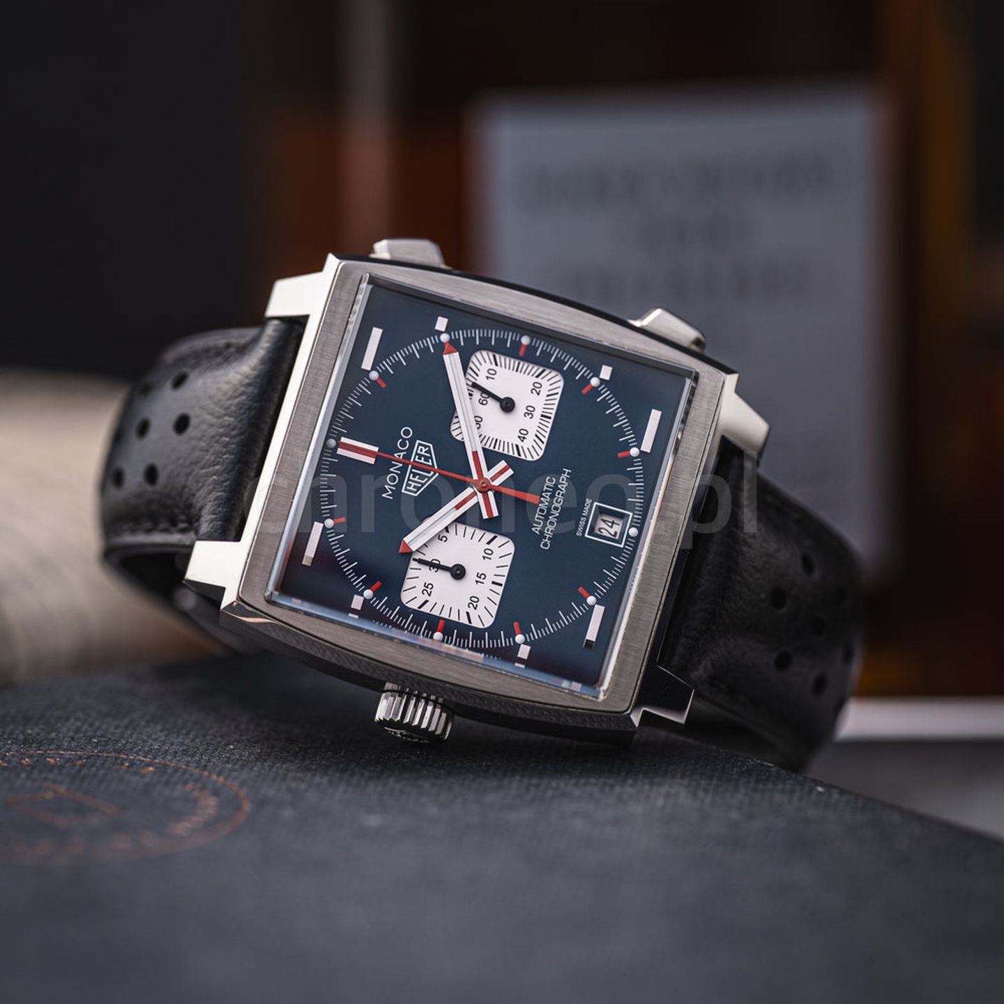 TAG Heuer Monaco Calibre 11 CAW211P.FC6356 (2021) - Blue dial 39 mm Steel case (1/8)