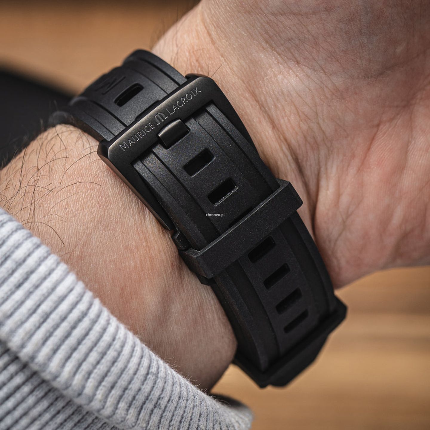 Maurice Lacroix Pontos S Diver PT6248-DLB00-330-2 (2024) - Zwart wijzerplaat 42mm Staal (6/8)