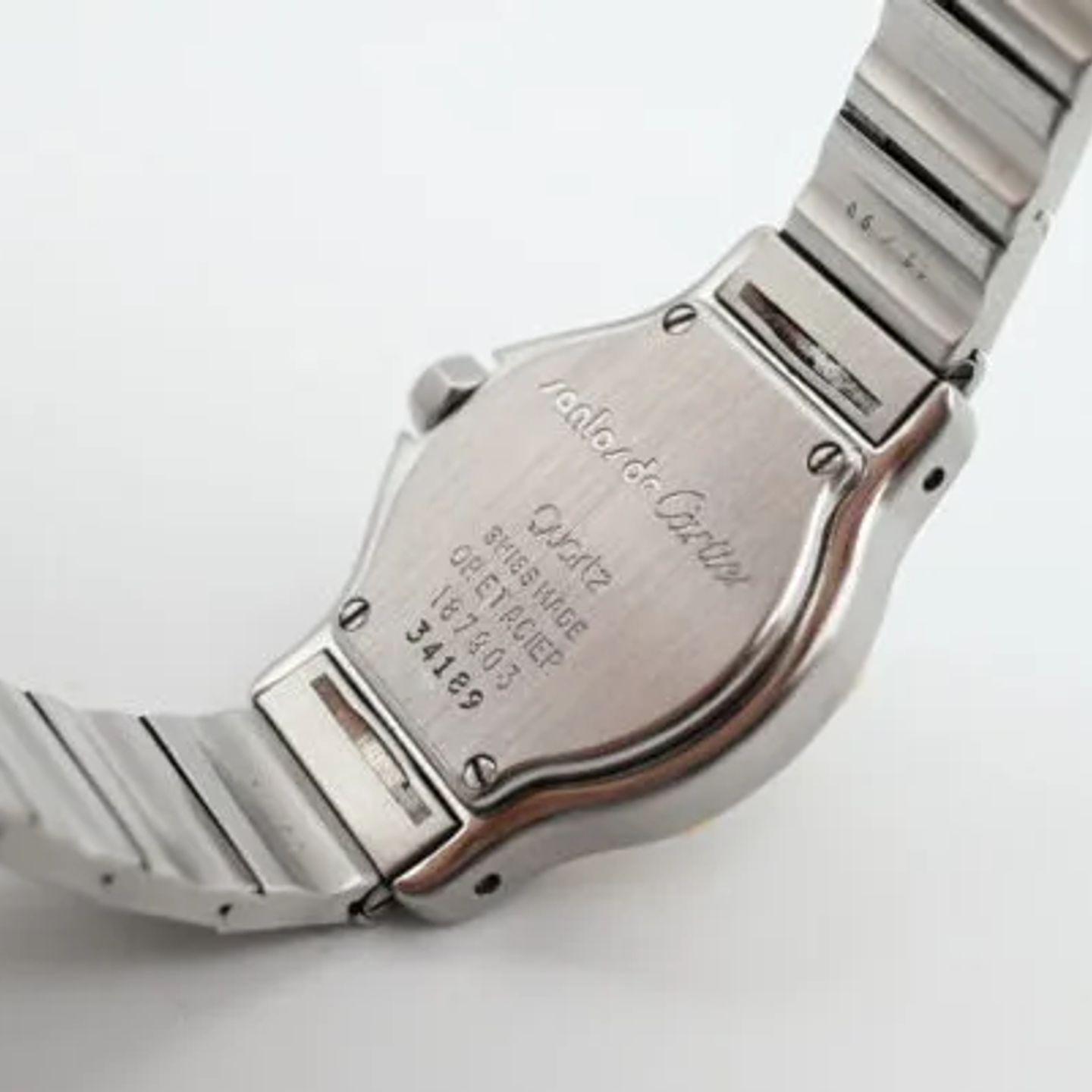 Cartier Santos 187903 (1991) - Beige wijzerplaat 25mm Goud/Staal (7/7)