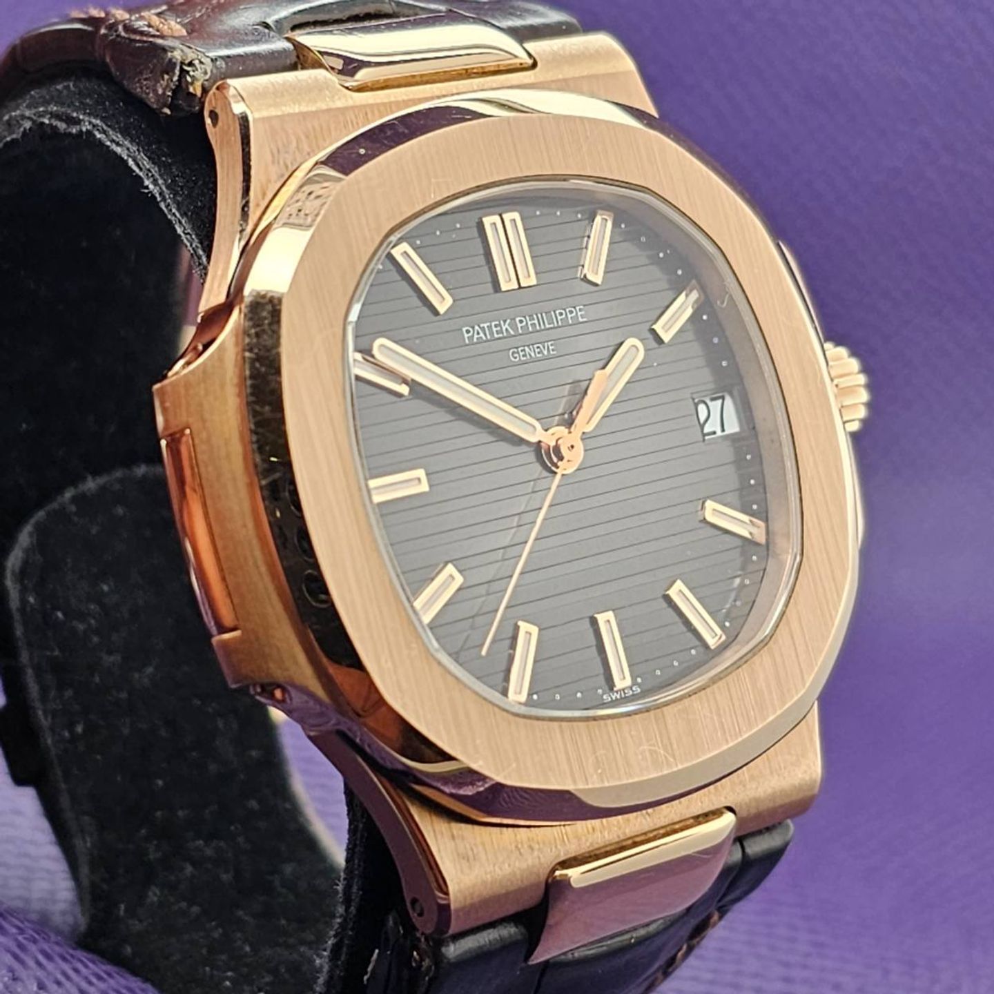 Patek Philippe Nautilus 5711R-001 (2008) - Grijs wijzerplaat 40mm Roségoud (1/5)