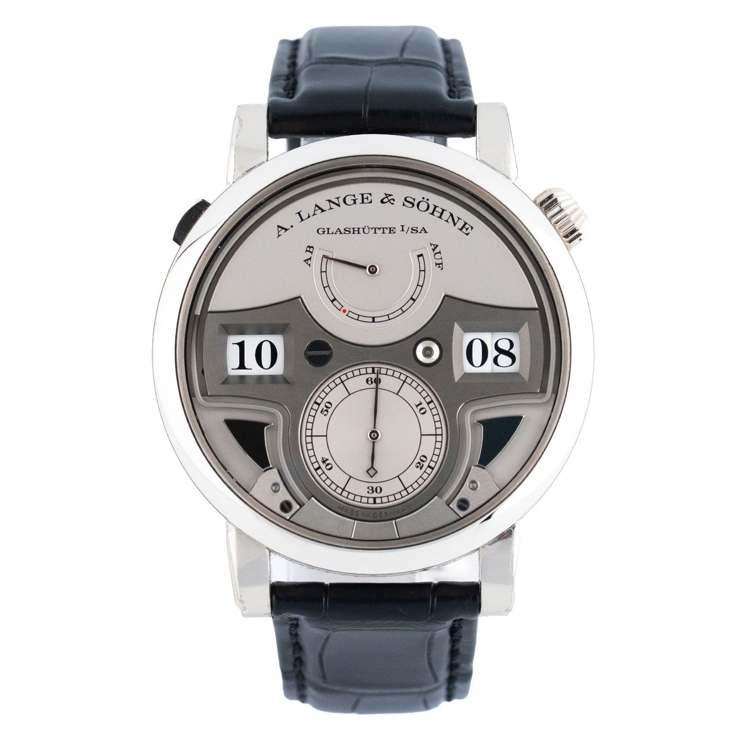 A. Lange & Söhne Zeitwerk 147.025 (Unknown (random serial)) - Silver dial 44 mm Platinum case (1/8)