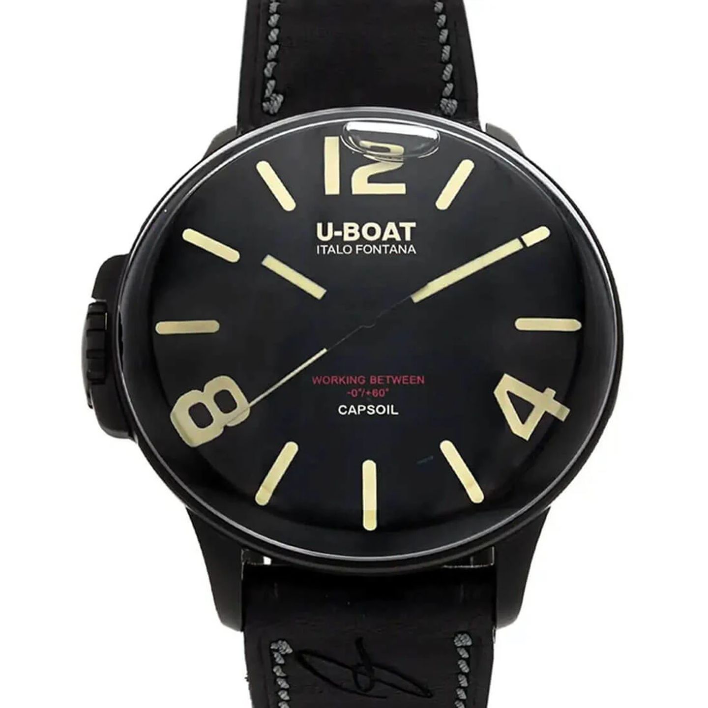 U-Boat Capsoil 8108/A (2024) - Zwart wijzerplaat 46mm Staal (2/3)