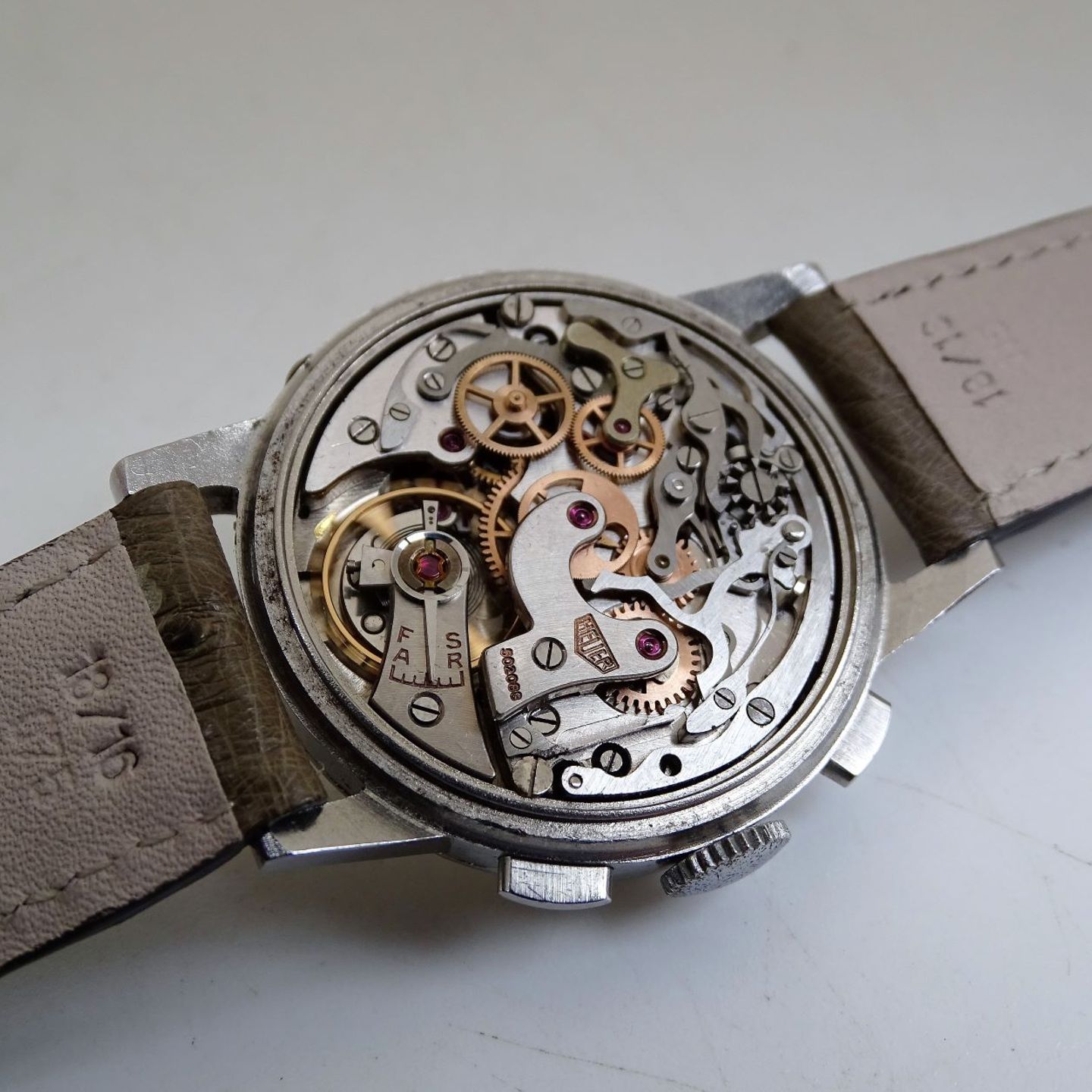 Heuer Vintage 2543 (1942) - Zilver wijzerplaat 35mm Staal (7/8)