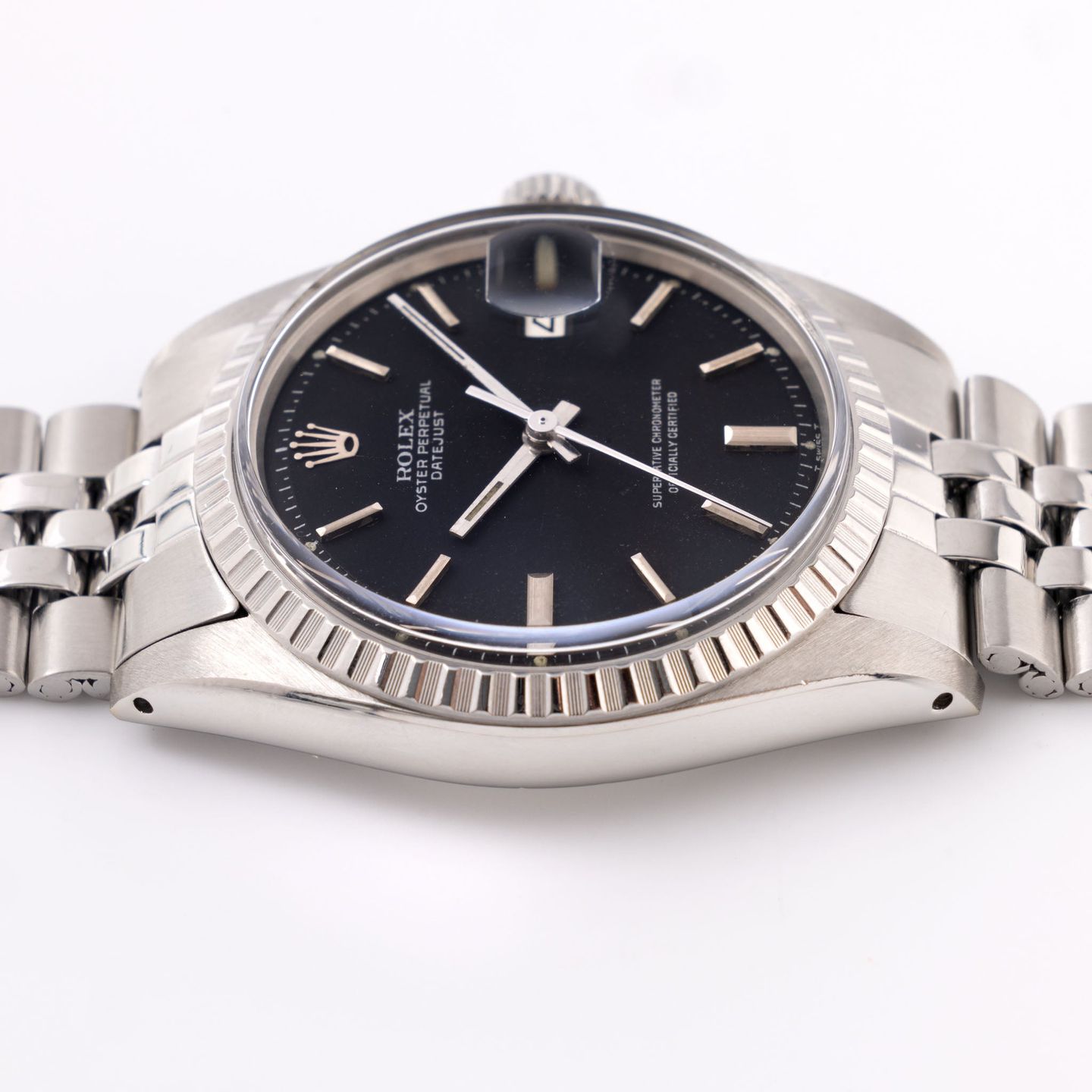 Rolex Datejust 1603 (1975) - Zwart wijzerplaat 36mm Staal (5/7)