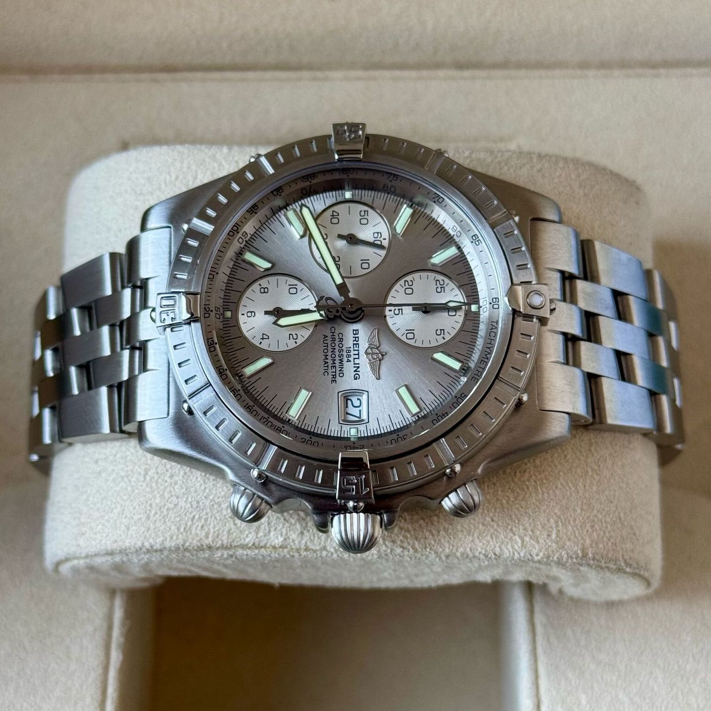 Breitling Crosswind Racing A13355 (2003) - Silver dial 43 mm Steel case (4/7)