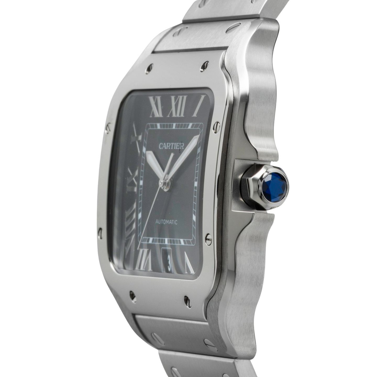 Cartier Santos WSSA0062 (Onbekend (willekeurig serienummer)) - Groen wijzerplaat 40mm Staal (6/8)