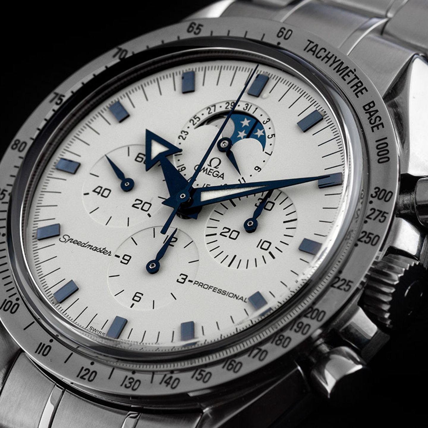 Omega Speedmaster Professional Moonwatch 3575.20.00 (1999) - White dial 42 mm Steel case (3/8)