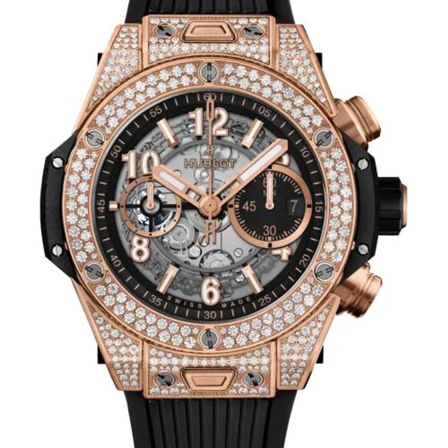 Hublot Big Bang Unico 421.OX.1180.RX.1704 (2026) - Transparant wijzerplaat 44mm Roségoud (1/1)