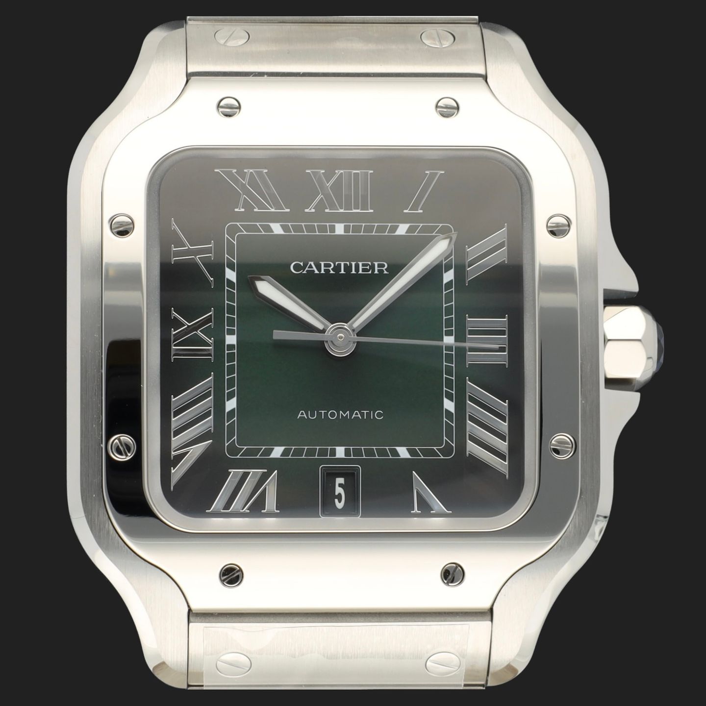 Cartier Santos WSSA0062 (2025) - Green dial 40 mm Steel case (2/8)
