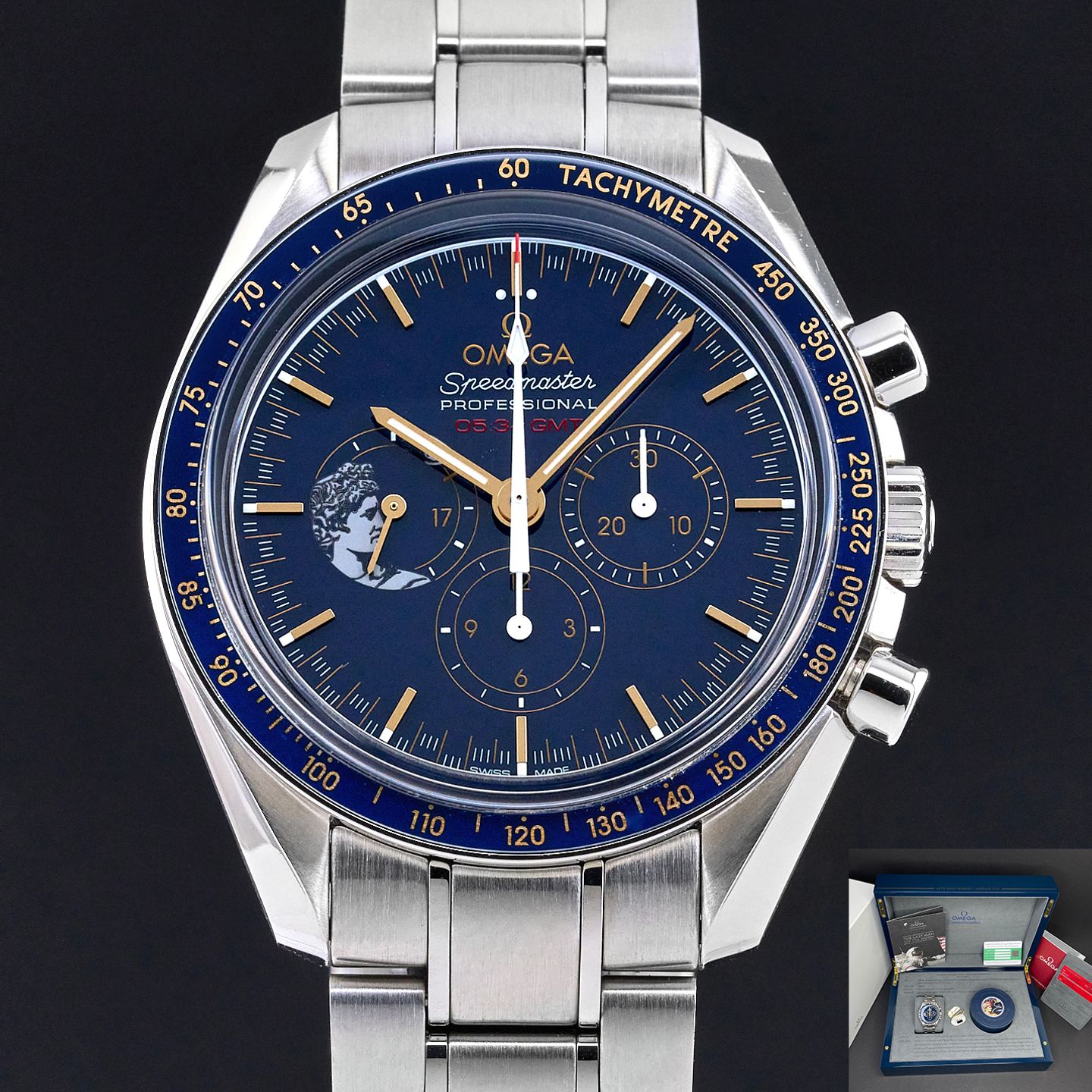 Omega Speedmaster Professional Moonwatch 311.30.42.30.03.001 (2017) - Blauw wijzerplaat 42mm Staal (1/8)