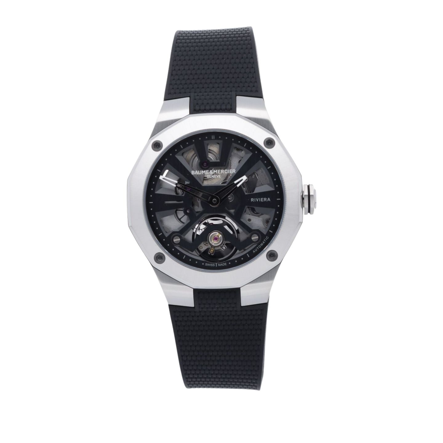 Baume & Mercier Riviera M0A10721 (2025) - Zwart wijzerplaat 42mm Staal (1/7)