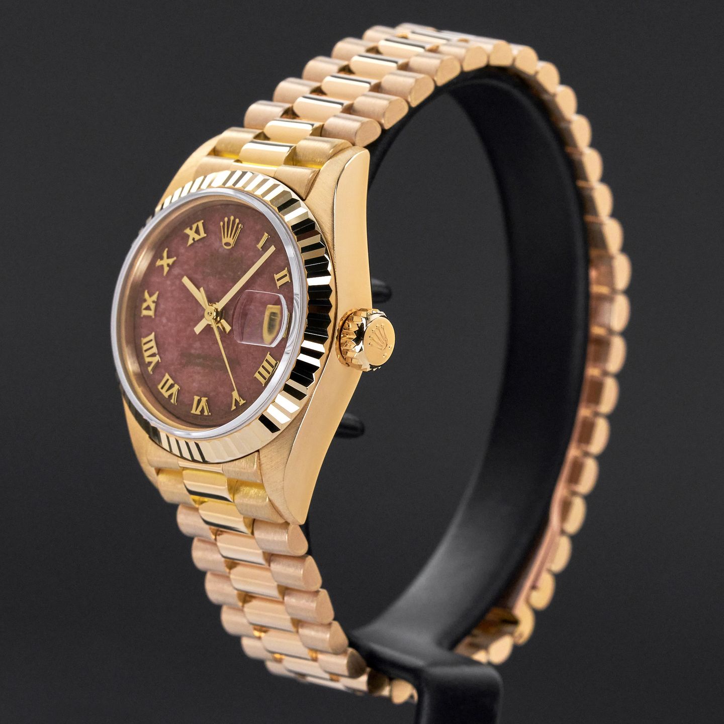 Rolex Lady-Datejust 69178 (1994) - Pink dial 26 mm Yellow Gold case (4/8)