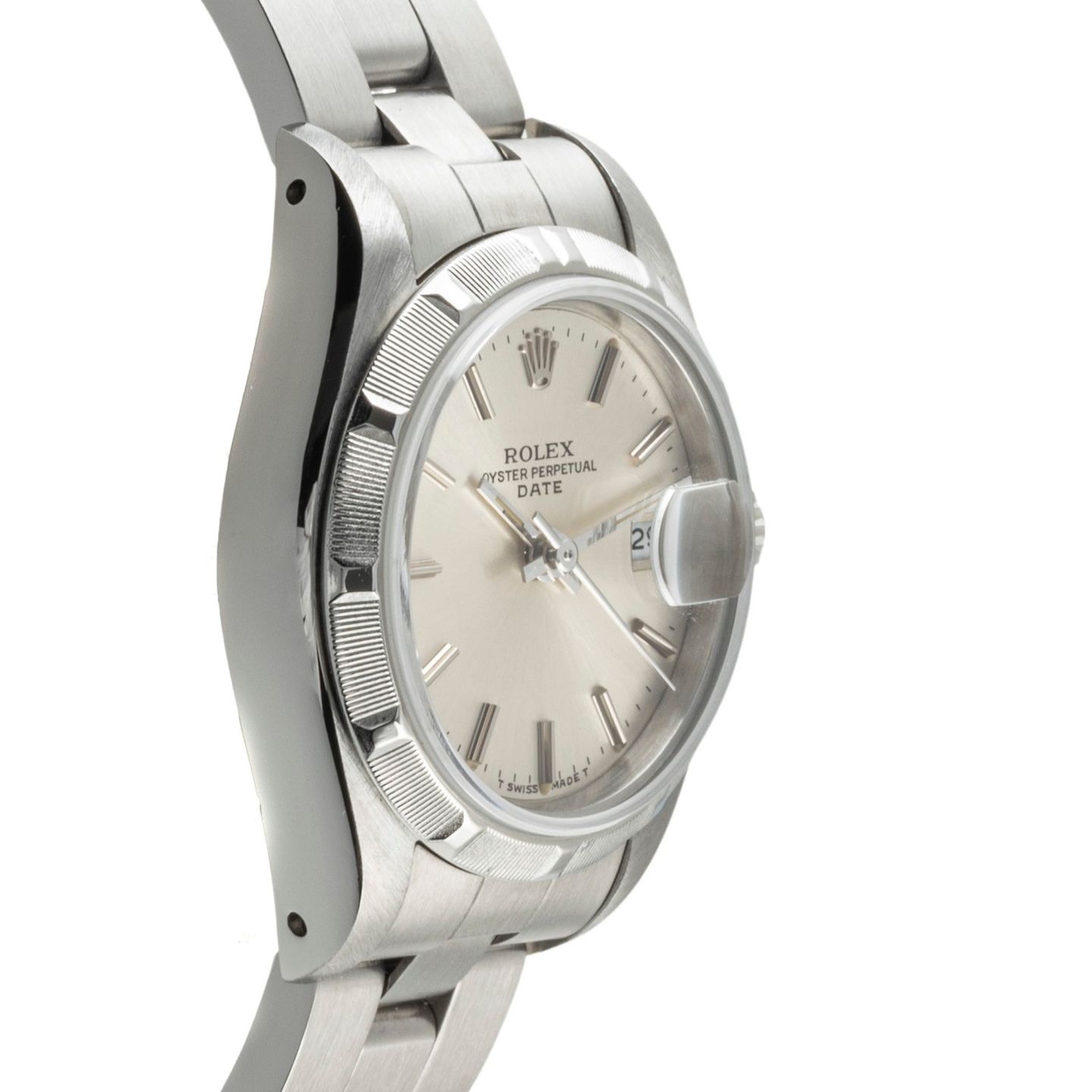 Rolex Oyster Perpetual Lady Date 69190 (1990) - 26 mm Steel case (7/8)