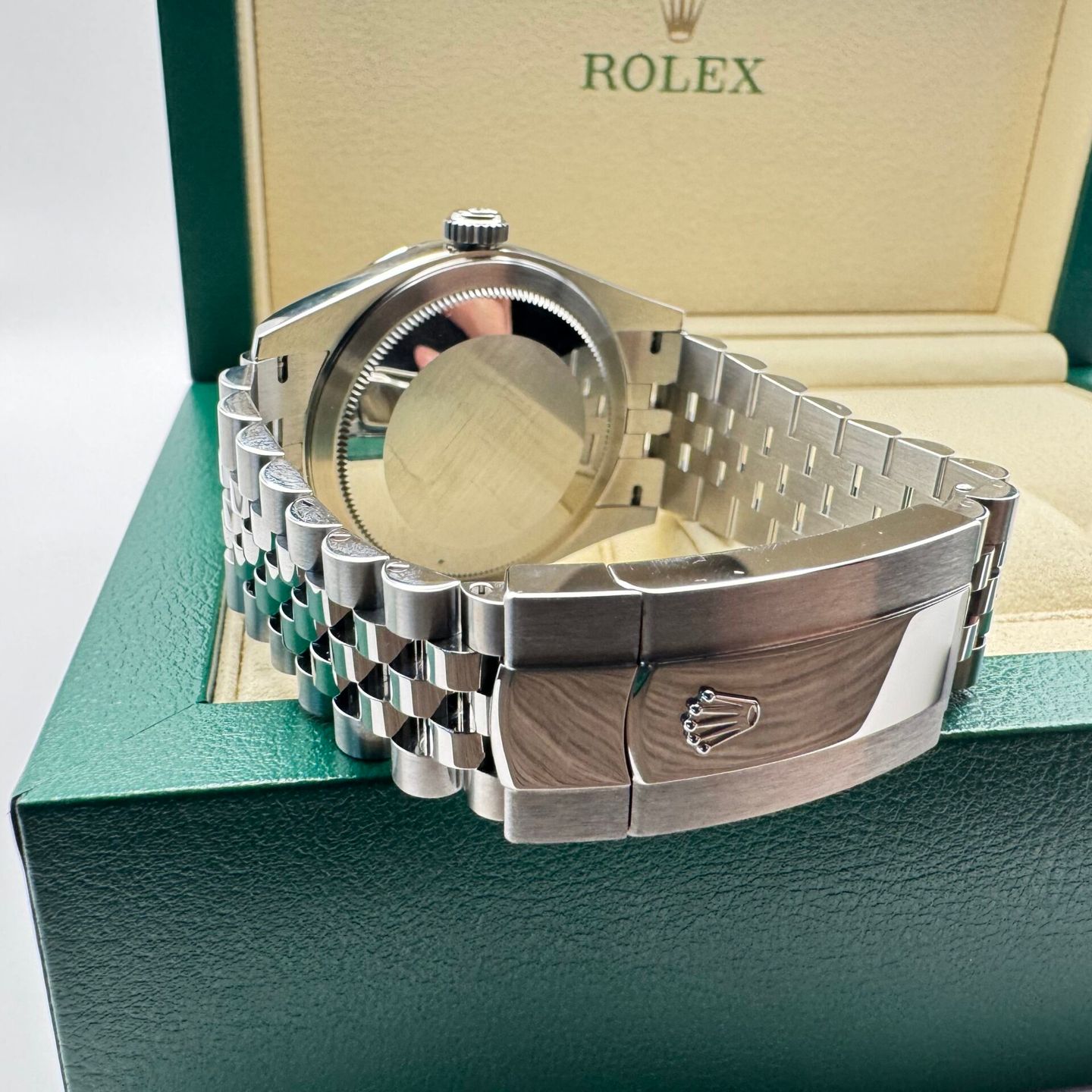 Rolex Sky-Dweller 336934 (2024) - Green dial 42 mm Gold/Steel case (7/8)