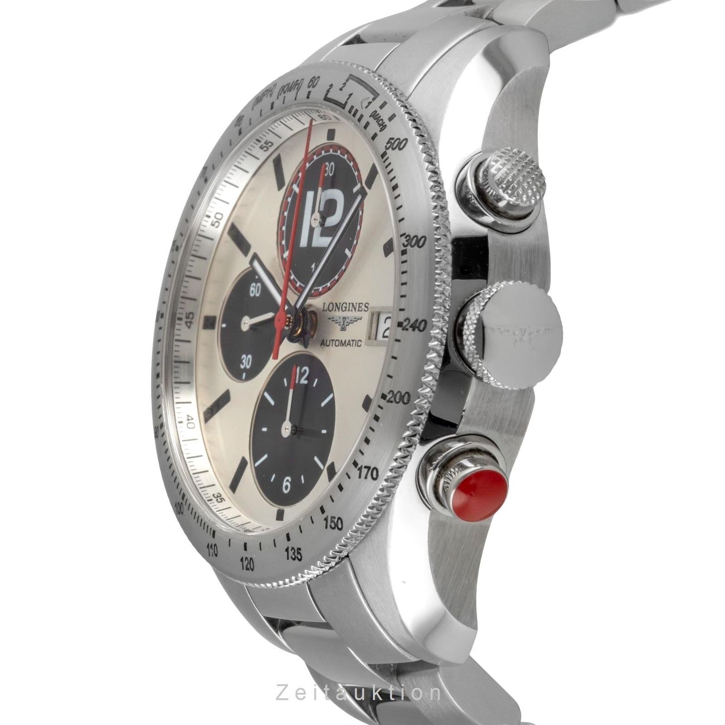 Longines Grande Vitesse L3.636.4.50.0 (2015) - White dial 42 mm Steel case (5/8)