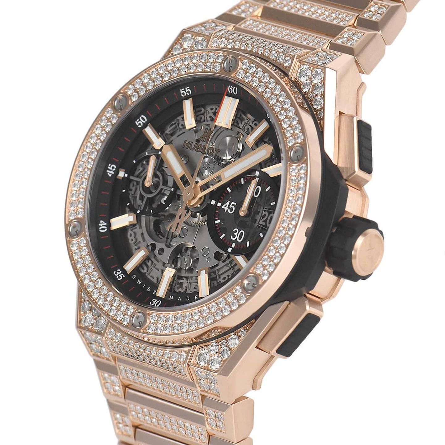 Hublot Big Bang 451.OX.1180.OX.3704 (2021) - Transparent dial 42 mm Rose Gold case (2/3)