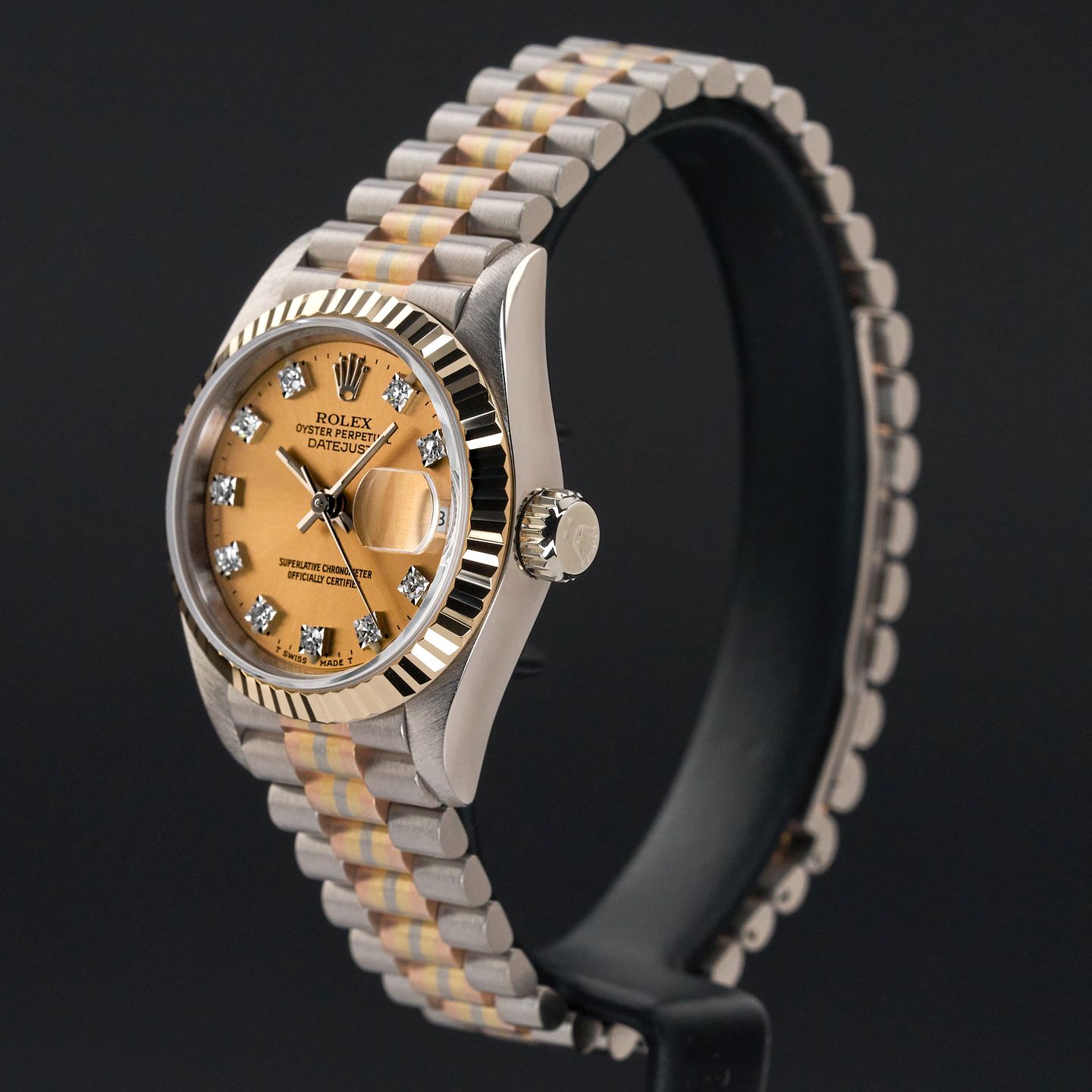 Rolex Lady-Datejust 69179 (1988) - Champagne dial 26 mm White Gold case (4/8)