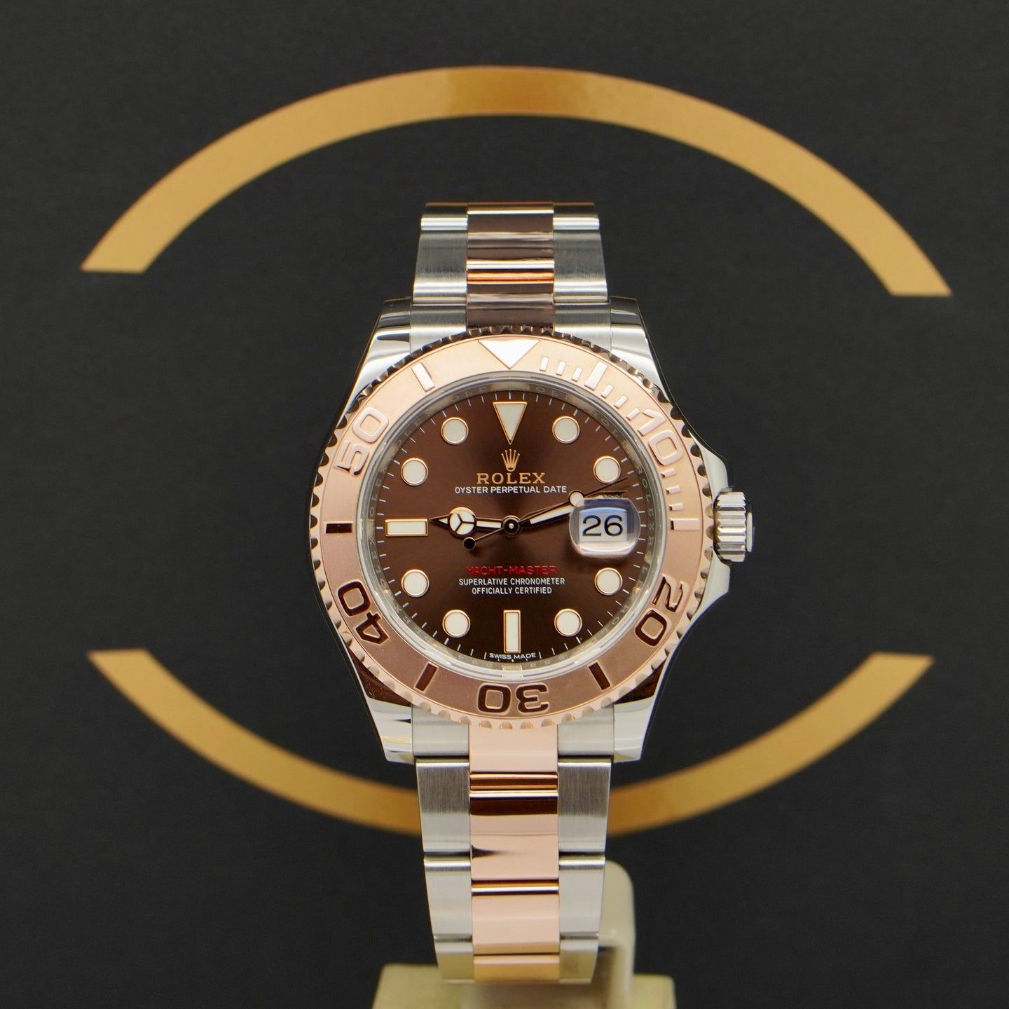 Rolex Yacht-Master 40 116621 (2018) - Brown dial 40 mm Gold/Steel case (1/7)