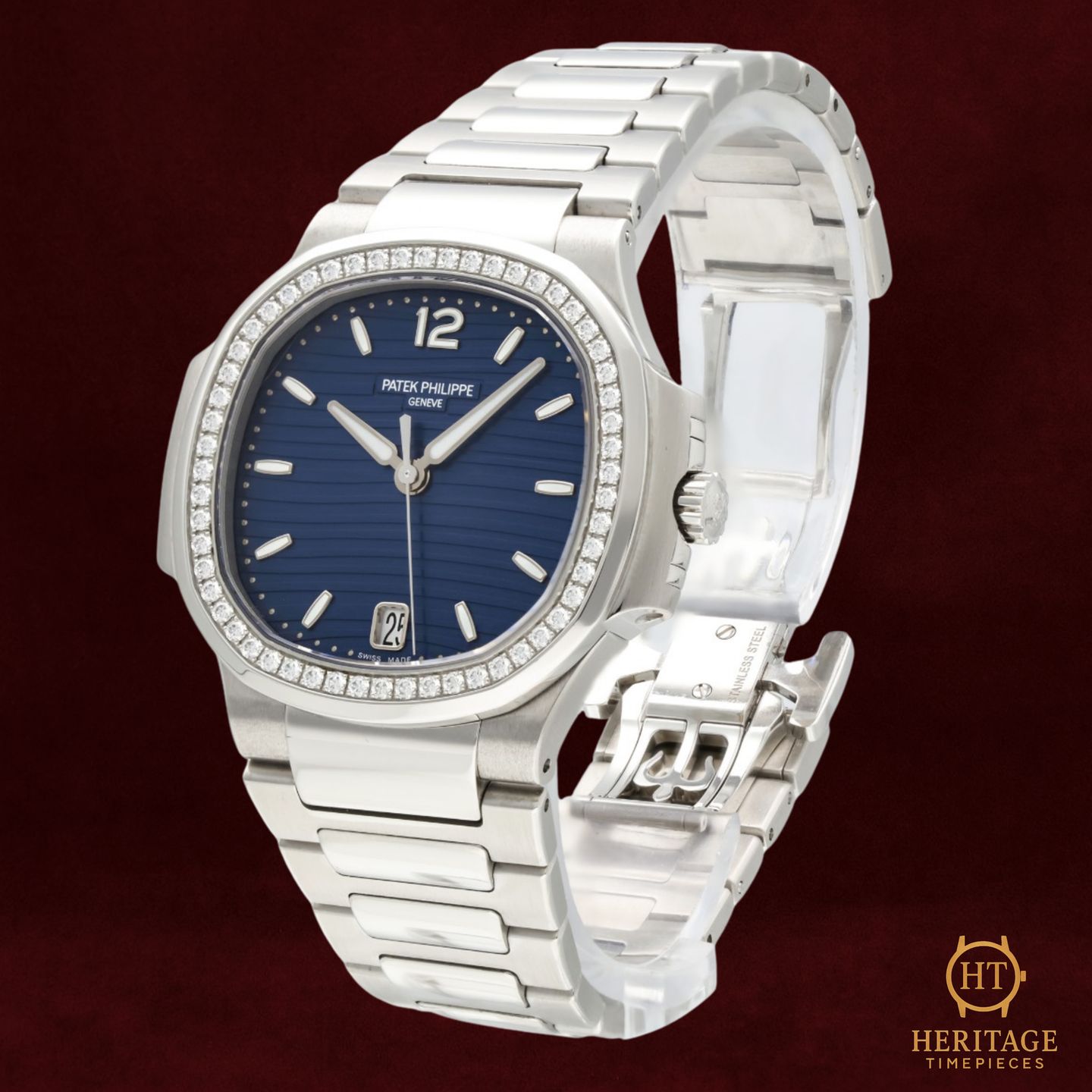 Patek Philippe Nautilus 7118/1200A-001 (2020) - Blauw wijzerplaat 35mm Staal (2/8)