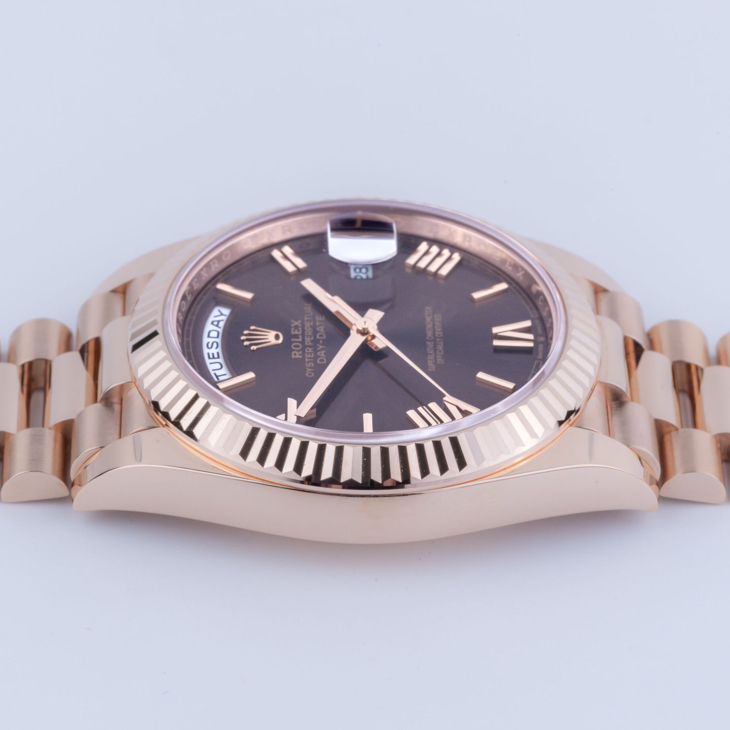 Rolex Day-Date 40 228235 (2018) - Bruin wijzerplaat 40mm Roségoud (4/6)