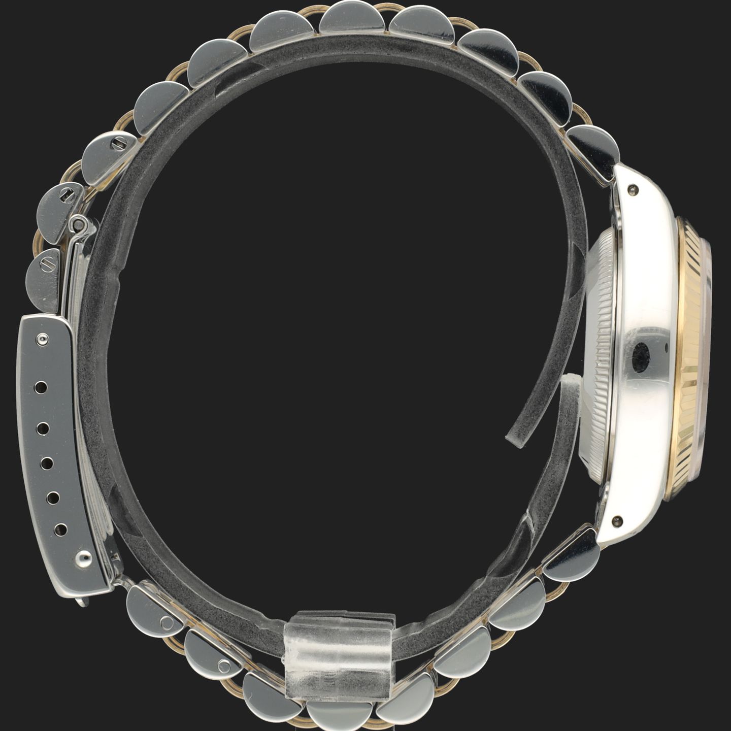 Rolex Lady-Datejust 69173 (1990) - Champagne dial 26 mm Gold/Steel case (5/8)