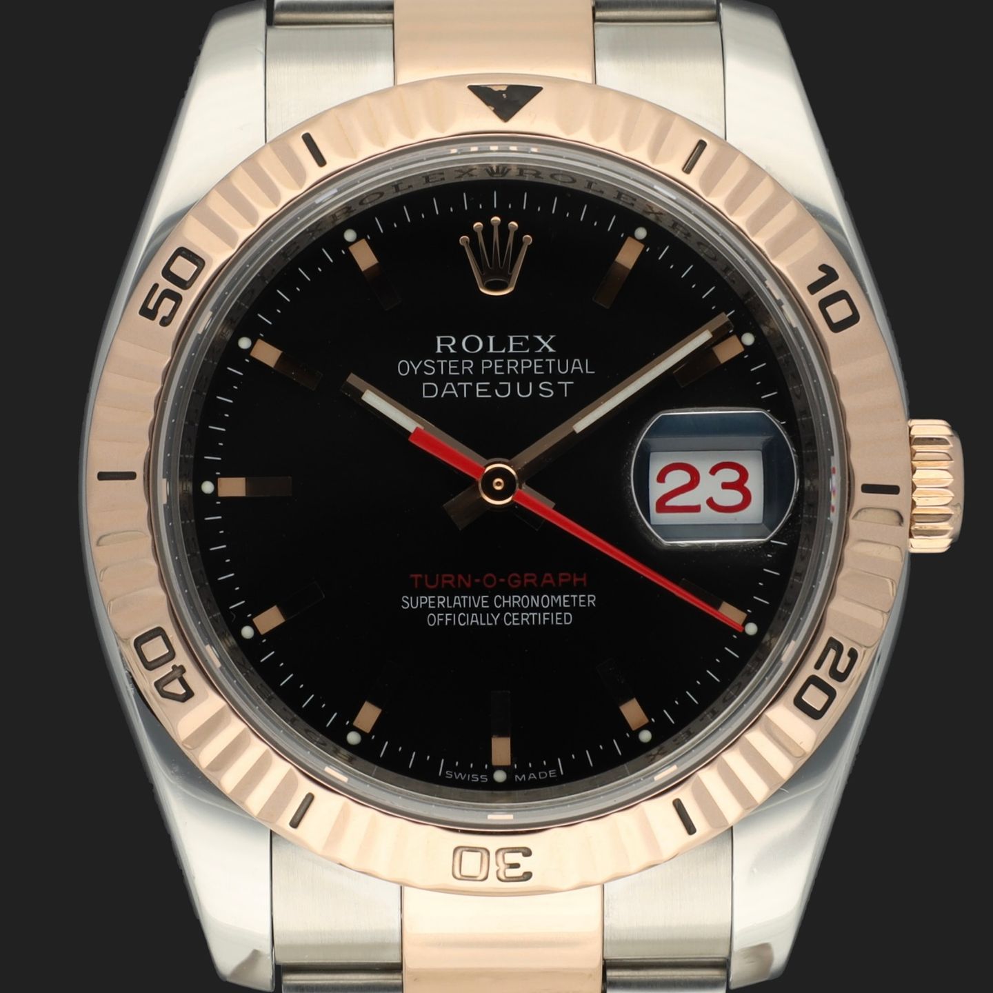 Rolex Datejust Turn-O-Graph 116261 (2007) - 36 mm Gold/Steel case (2/8)