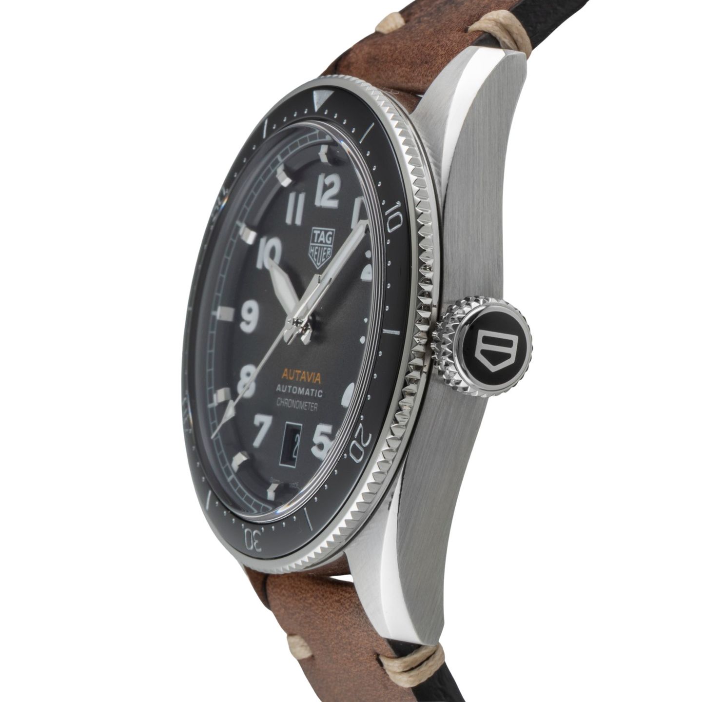 TAG Heuer Autavia WBE5114.FC8266 (Onbekend (willekeurig serienummer)) - Zwart wijzerplaat 42mm Staal (6/8)