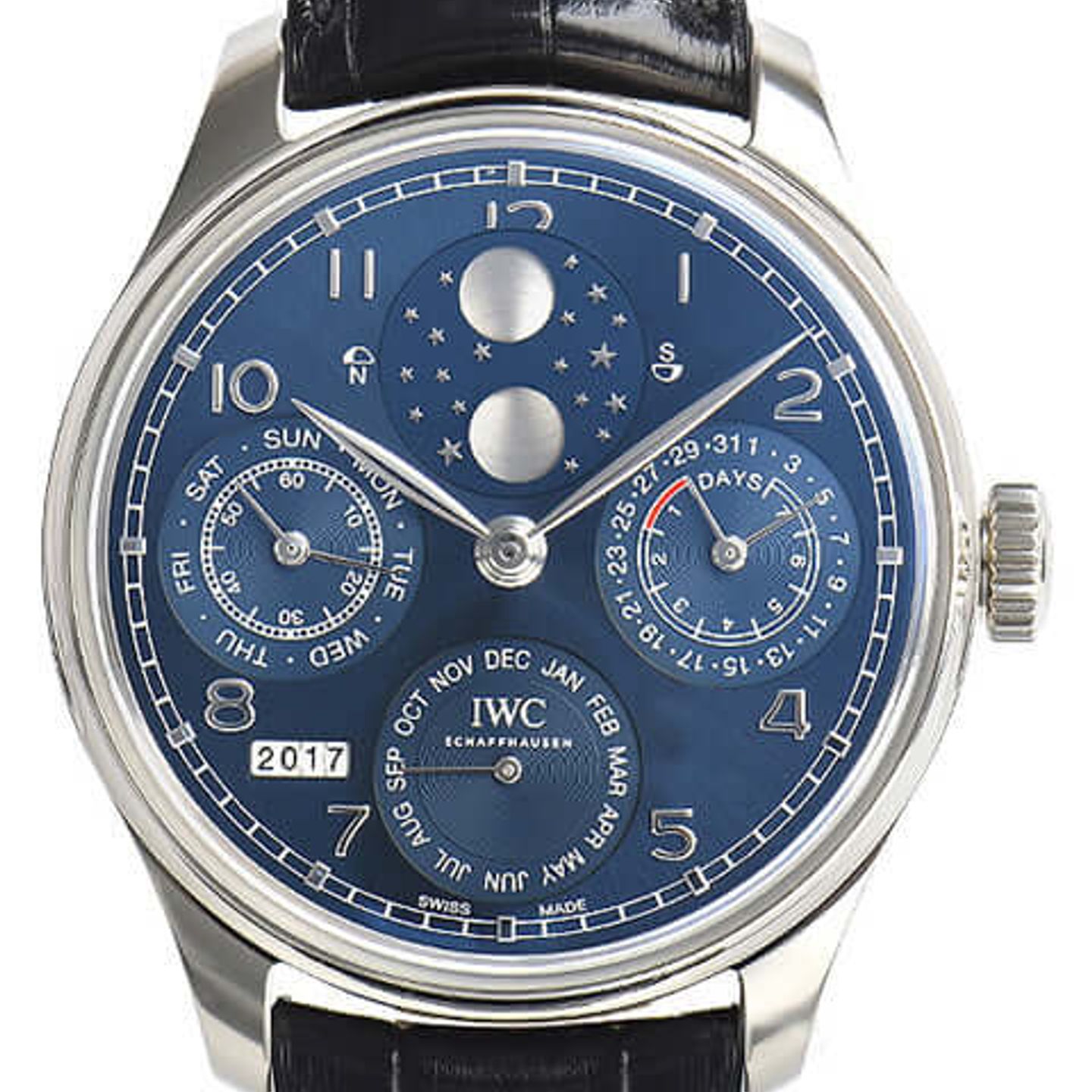 IWC Portuguese Perpetual Calendar IW503401 (2025) - Blue dial 44 mm White Gold case (1/2)