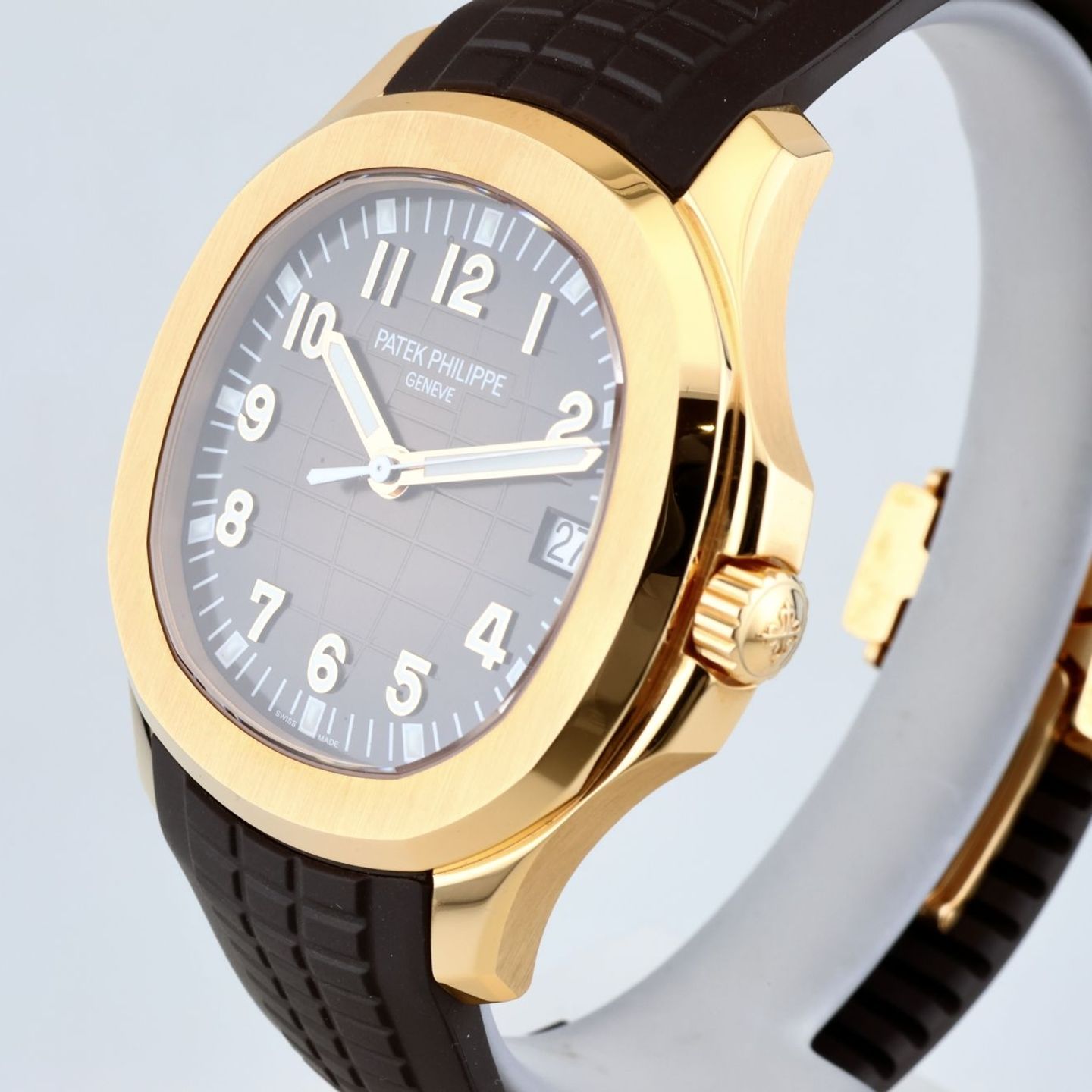 Patek Philippe Aquanaut 5167R-001 (Onbekend (willekeurig serienummer)) - Bruin wijzerplaat 40mm Roségoud (3/8)