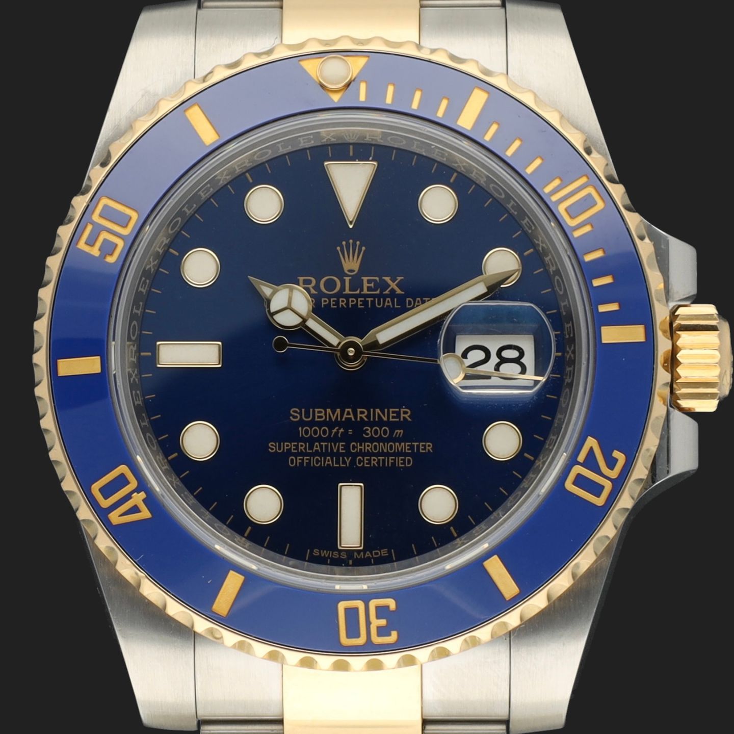 Rolex Submariner Date 116613LB (2018) - Blue dial 40 mm Gold/Steel case (2/8)