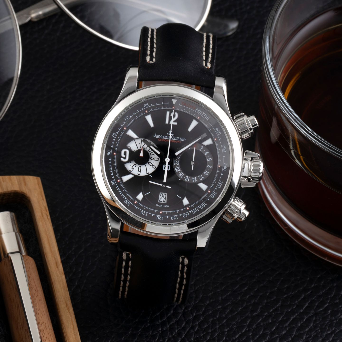 Jaeger-LeCoultre Master Compressor Chronograph Q1758470 (Unknown (random serial)) - Black dial 42 mm Steel case (1/8)