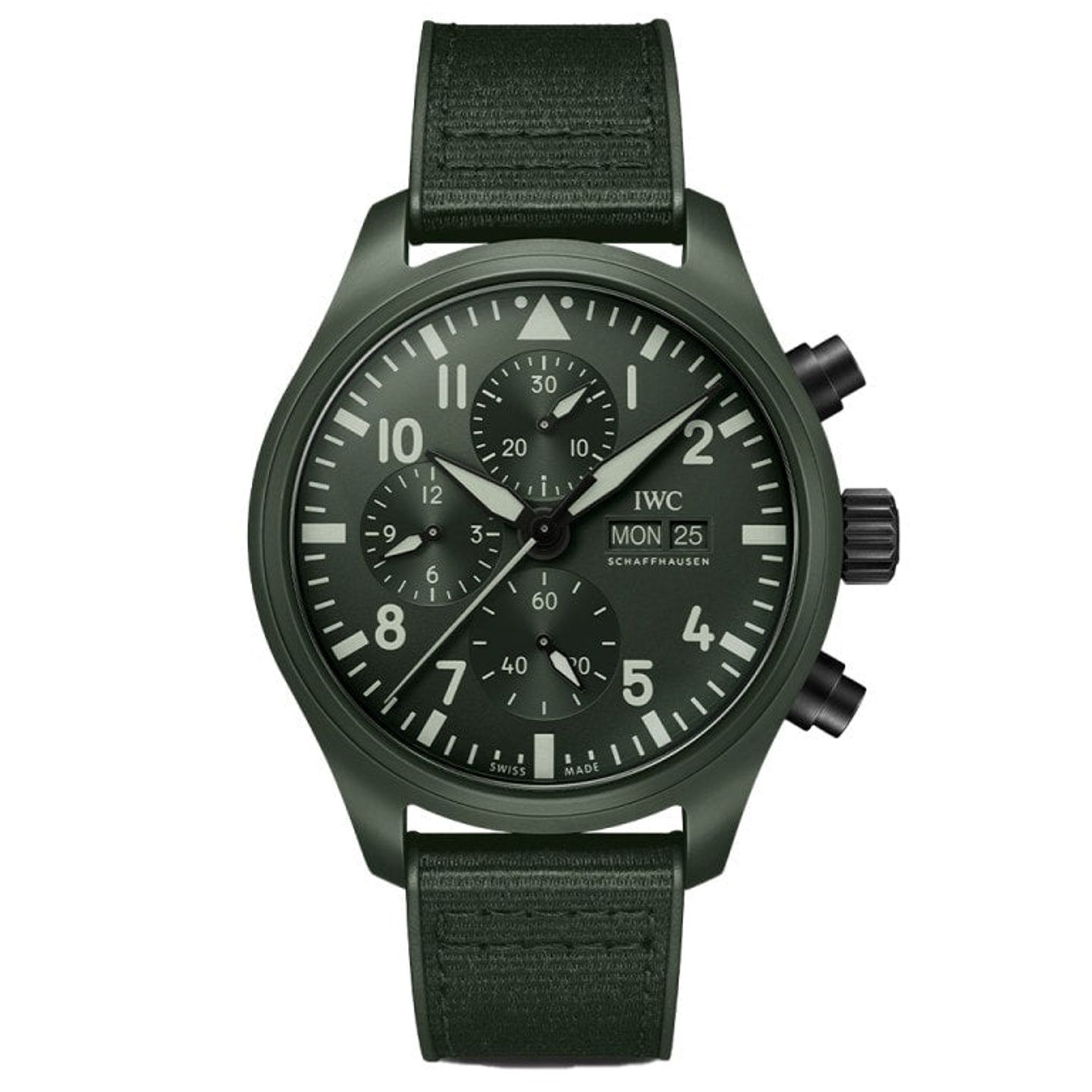 IWC Pilot Chronograph Top Gun IW389106 (2025) - Groen wijzerplaat 45mm Titanium (1/1)