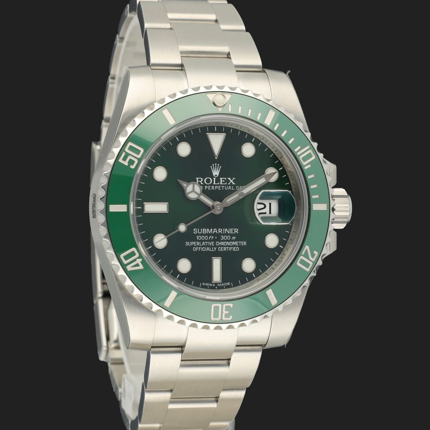 Rolex Submariner Date 116610LV (2015) - Groen wijzerplaat 40mm Staal (4/8)