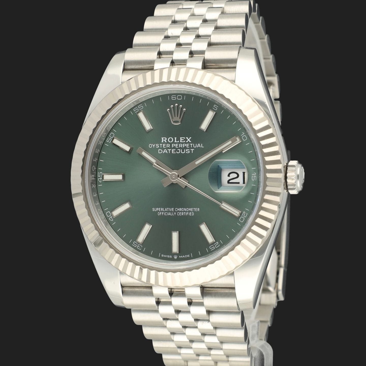 Rolex Datejust 41 126334 (2023) - Green dial 41 mm Steel case (1/8)