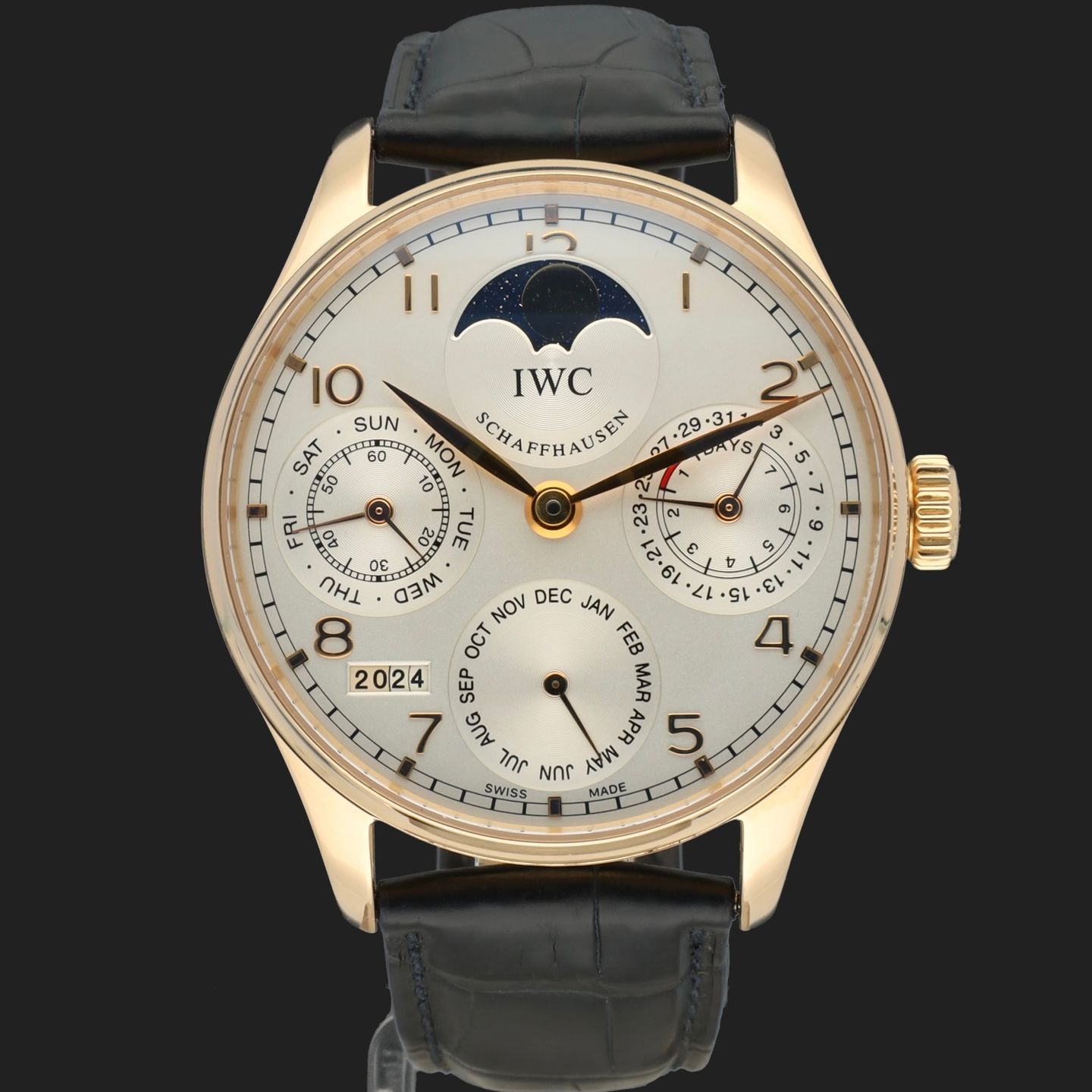 IWC Portuguese Perpetual Calendar IW502213 (2007) - Silver dial 42 mm Rose Gold case (3/7)