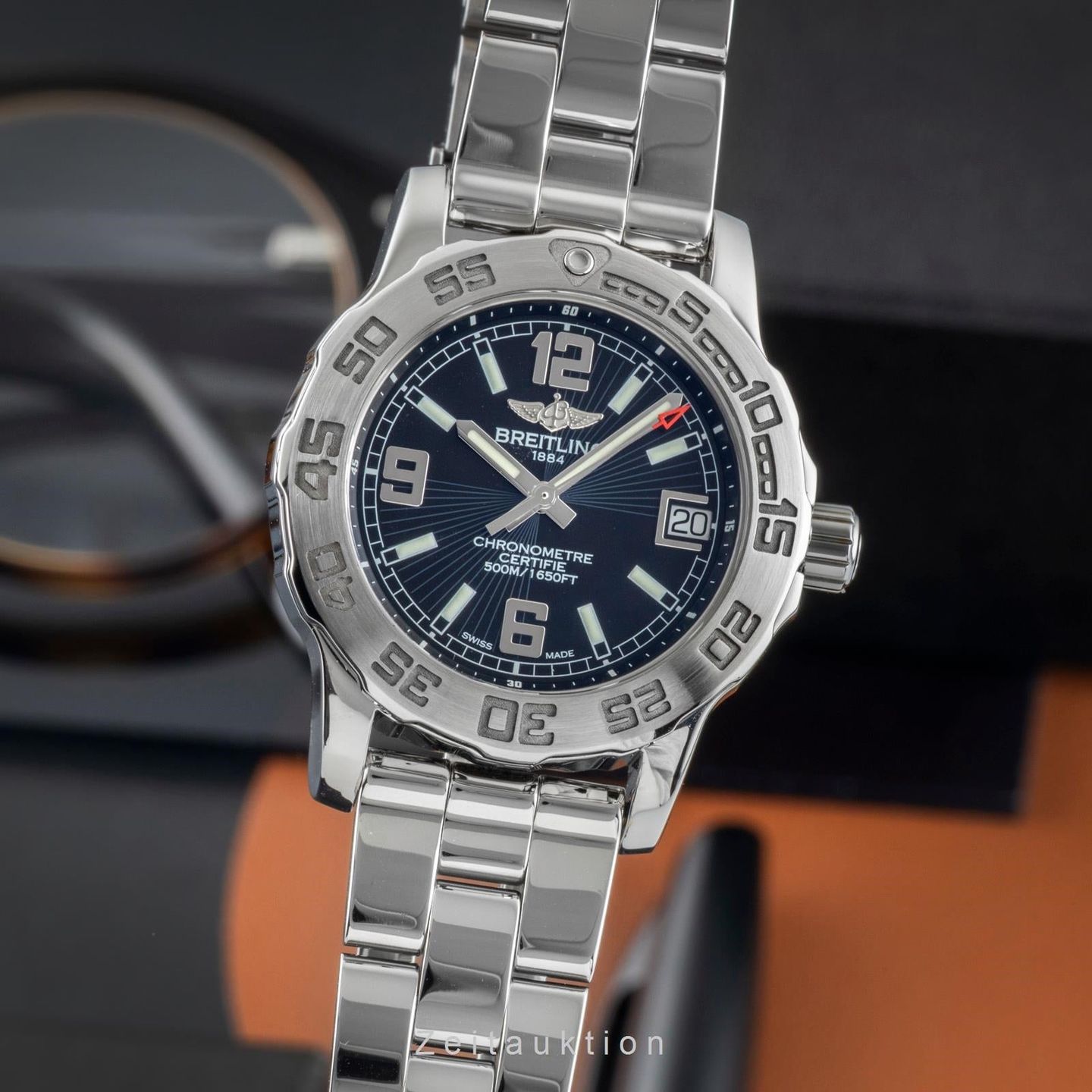 Breitling Colt Lady A7738711/BB51 (Onbekend (willekeurig serienummer)) - Zwart wijzerplaat 33mm Staal (1/8)