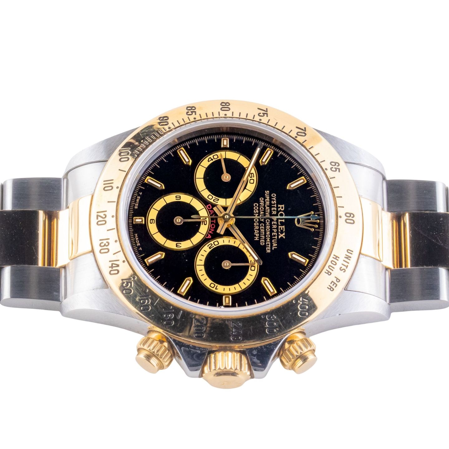 Rolex Daytona 16523 (1995) - Black dial 40 mm Gold/Steel case (5/7)