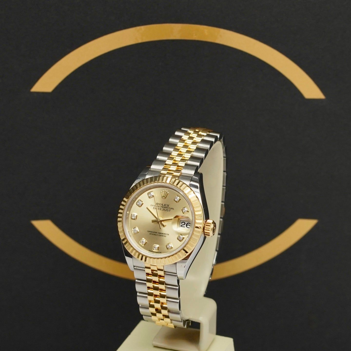 Rolex Lady-Datejust 279173 (2018) - Champagne dial 28 mm Gold/Steel case (2/7)