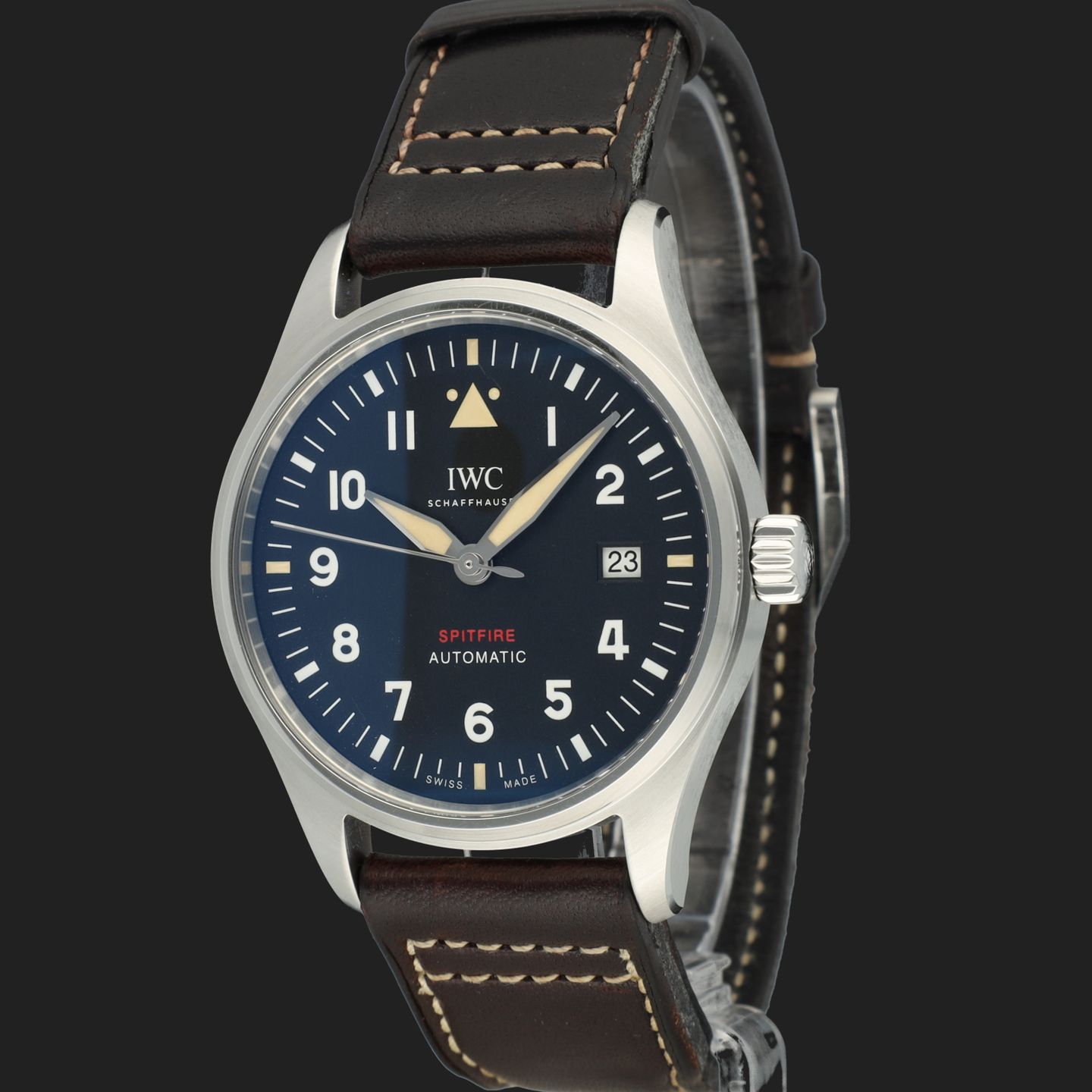 IWC Pilot IW326803 (2019) - Zwart wijzerplaat 39mm Staal (1/8)