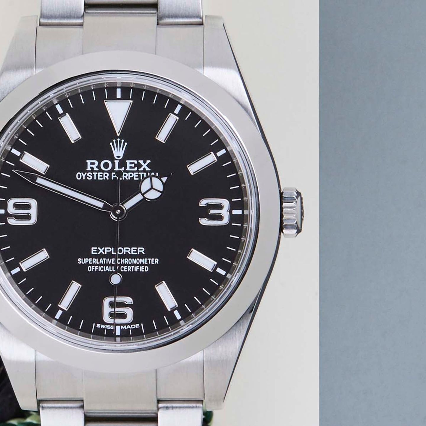 Rolex Explorer 214270 (2019) - Black dial 39 mm Steel case (5/8)