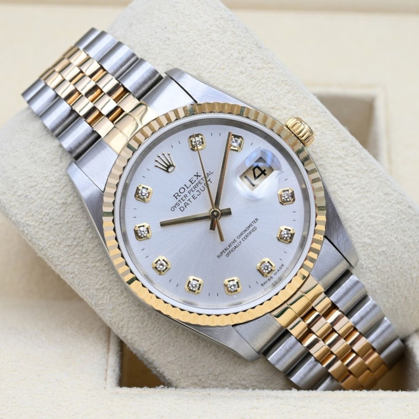 Rolex Datejust 36 16233 (1996) - 36mm Goud/Staal (1/7)